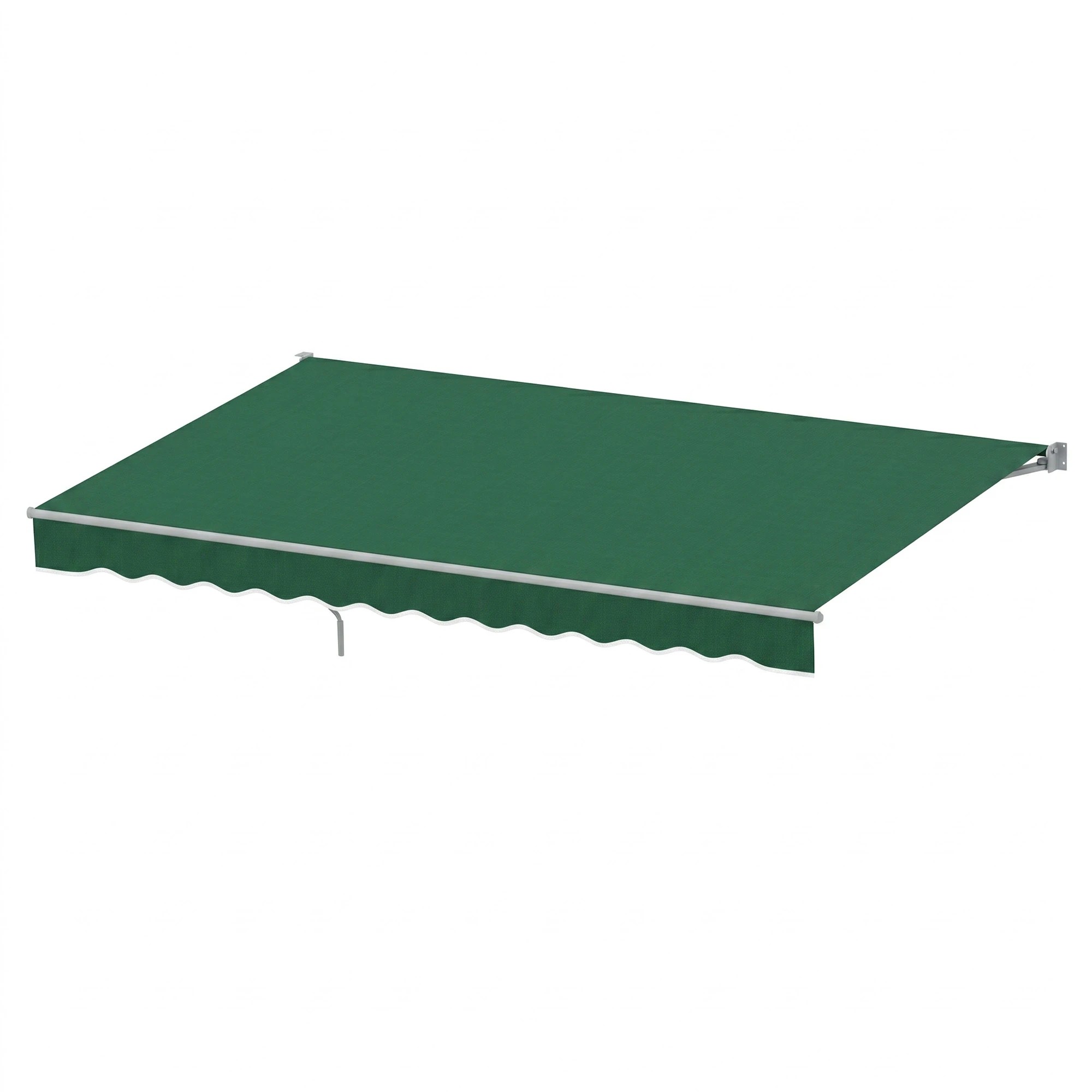1 Instahut Retractable Folding Arm Awning Manual Sunshade 5Mx3M - Green, 1 of 10