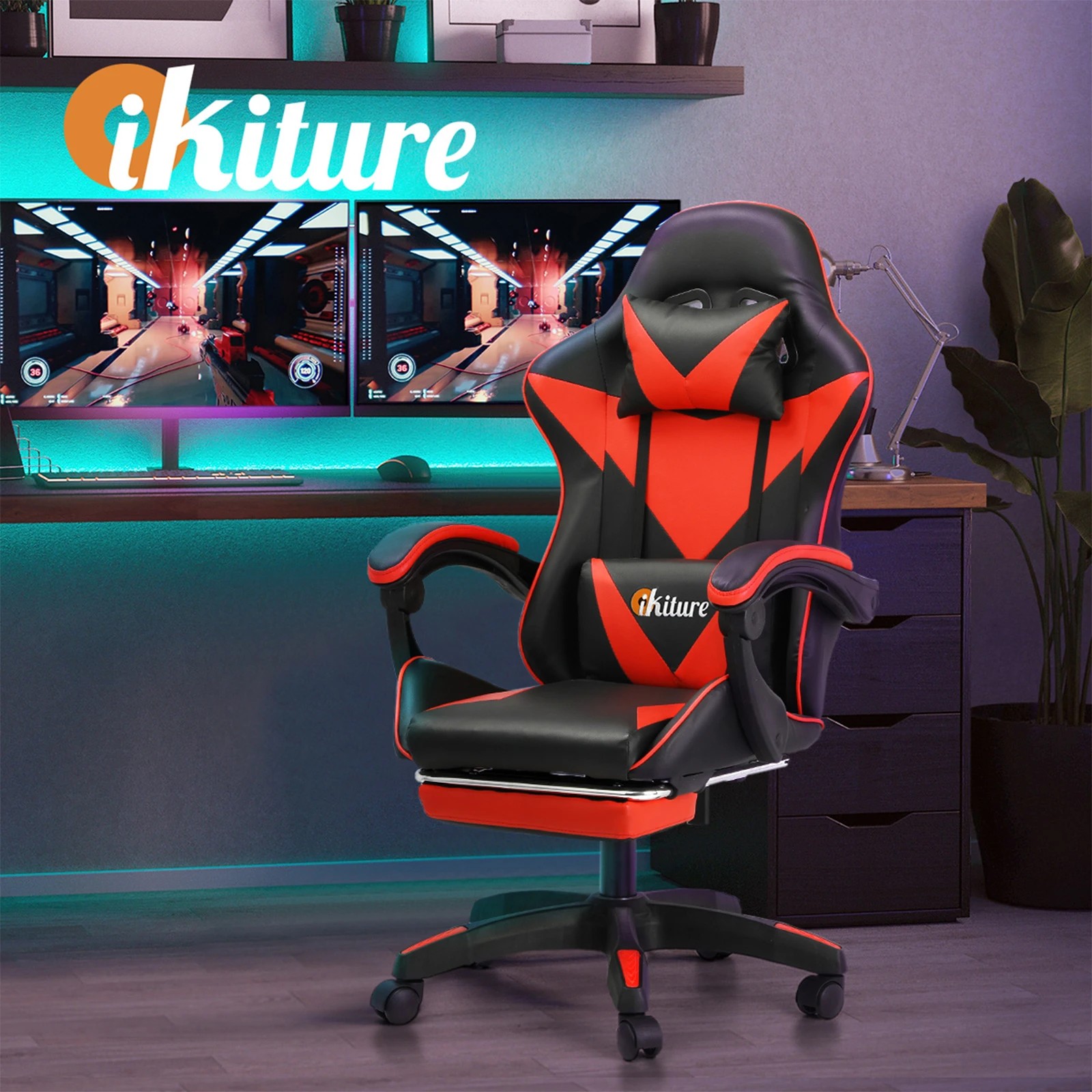 8 Oikiture Massage Gaming Office Chair Recliner
 - Multi, 8 of 10