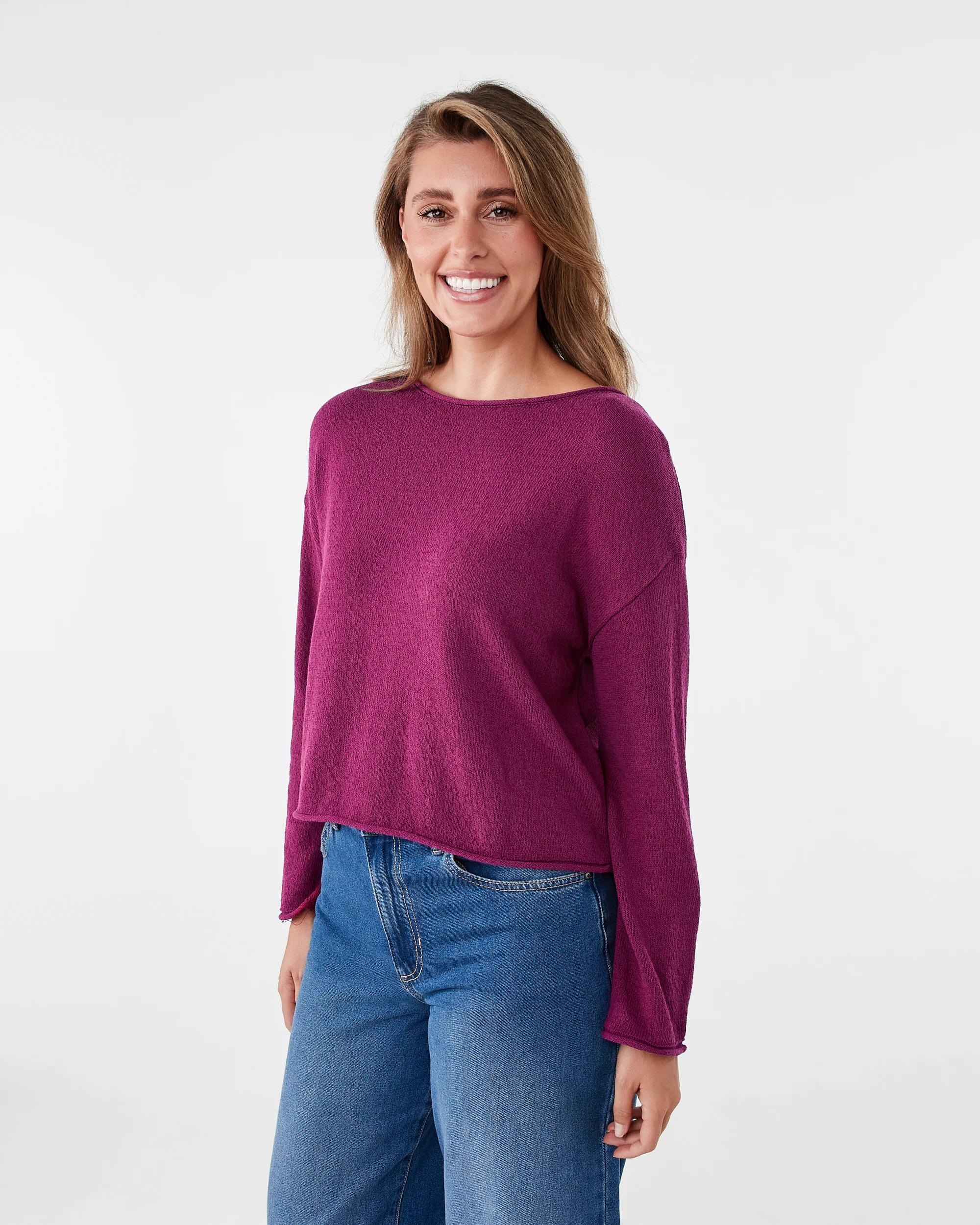 2 Boatneck Pullover Fuscia, 2 of 6