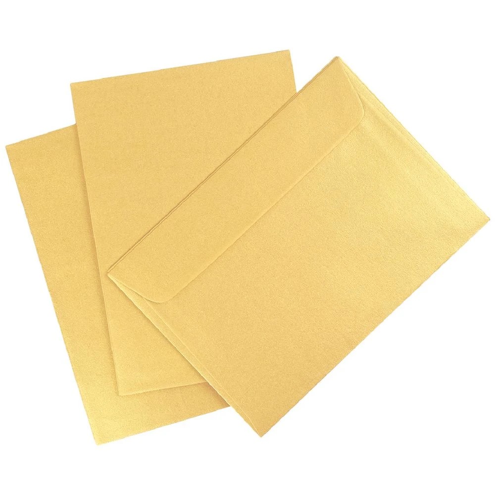 5 Quill C6 Envelopes Metallique Autumn Gold 10 Pack, 5 of 5