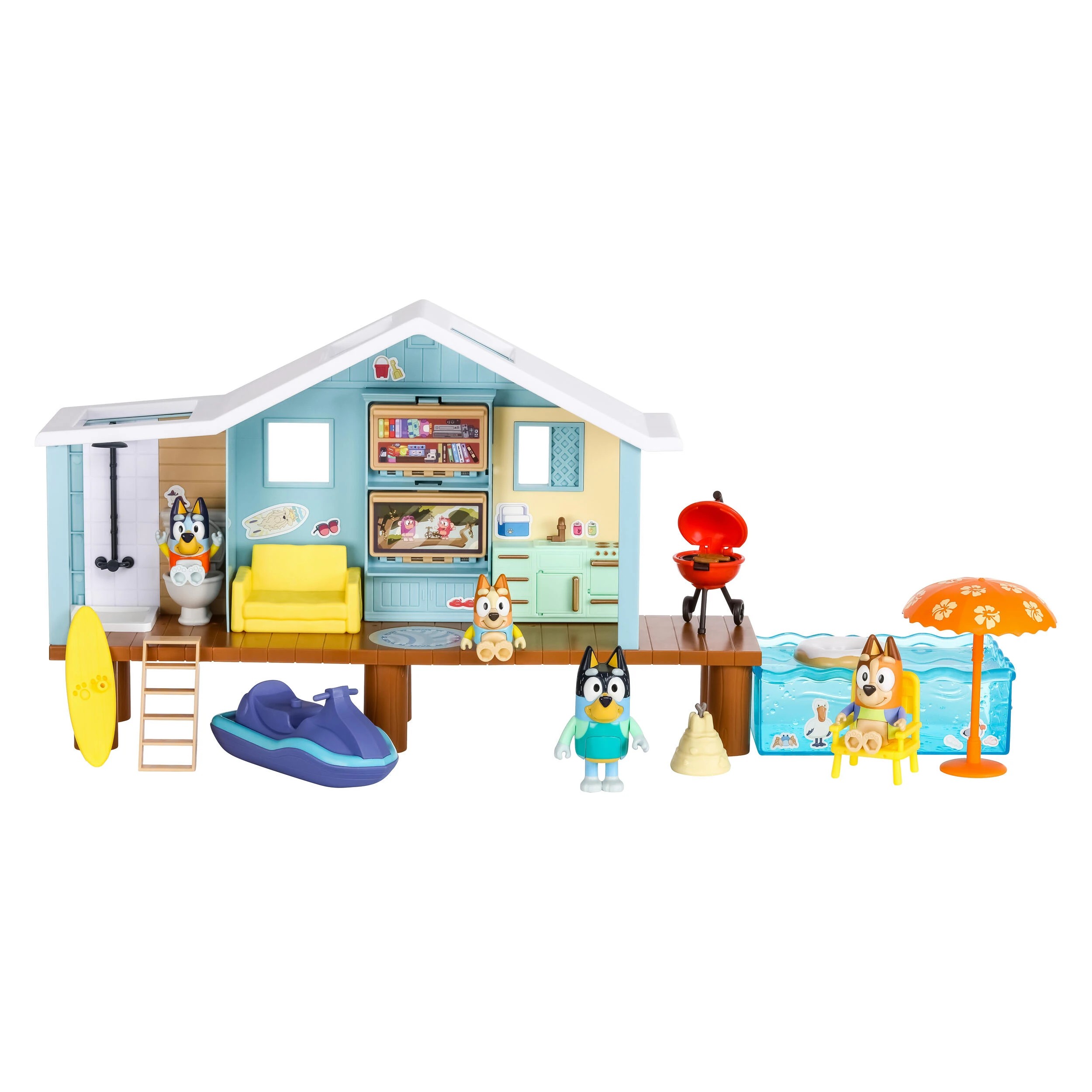 5 15 Piece Bluey Ultimate Beach Cabin Playset, 5 of 9