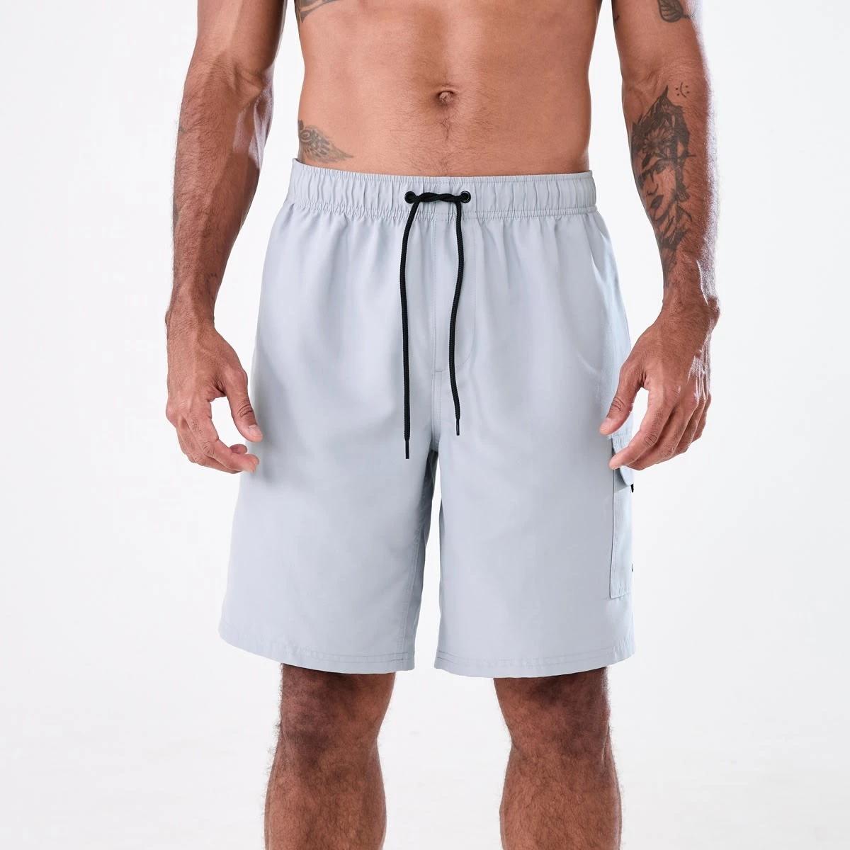 1 Elastic Waist Regular Cargo Boardshorts RAINDROPS GREY, 1 of 7