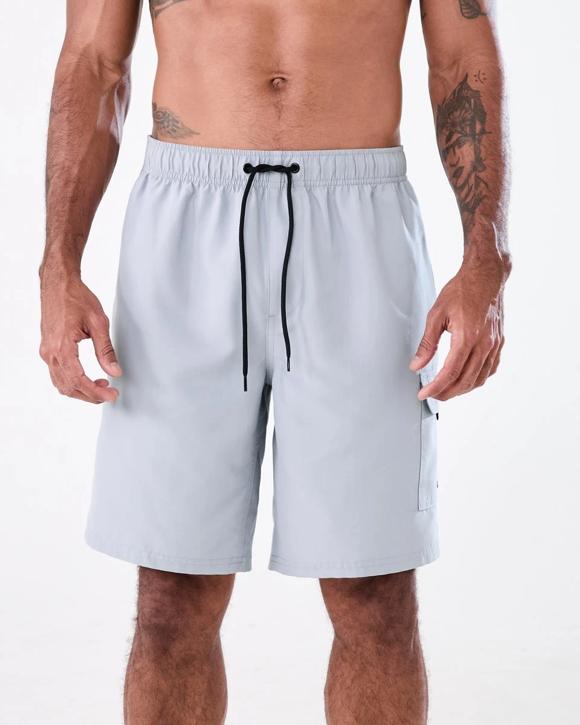 Elastic Waist Regular Cargo Boardshorts