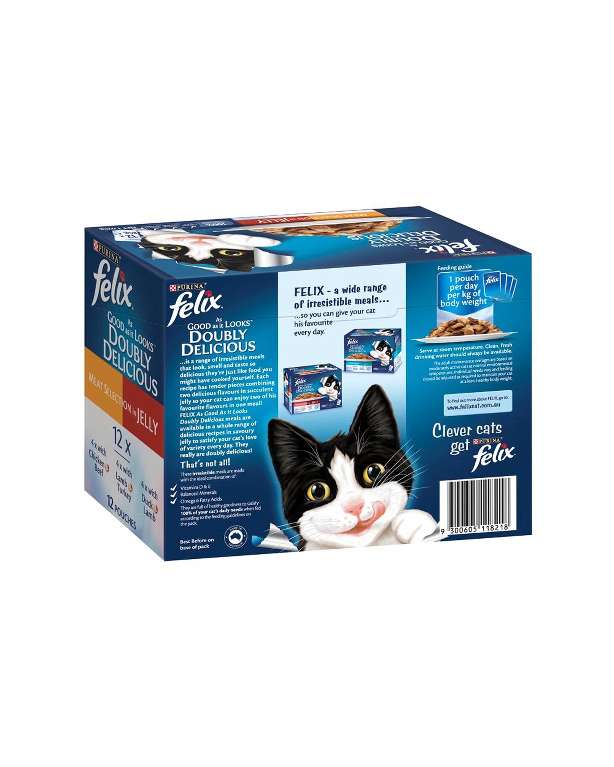 2 Felix As Good As It Look Doubly Delicious Wet Cat Food Meat Selections 12 x 85g, 2 of 2