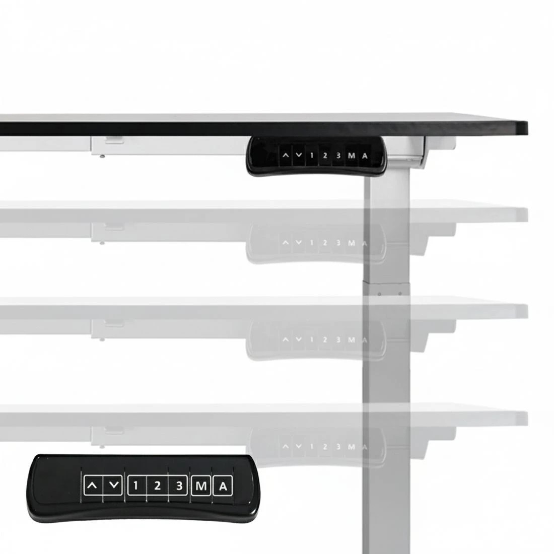 3 Artiss Standing Desk Frame Only Dual Motor Motorised - White, 3 of 5