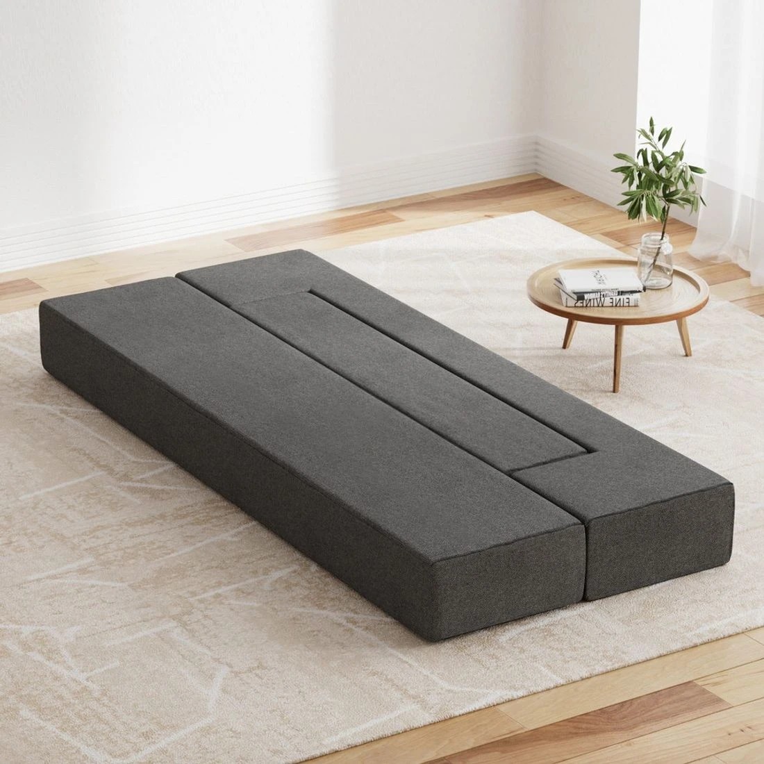 3 Giselle Bedding Foldable Mattress Folding Foam Sofa Bed Chair - Single Bed - Grey, 3 of 8