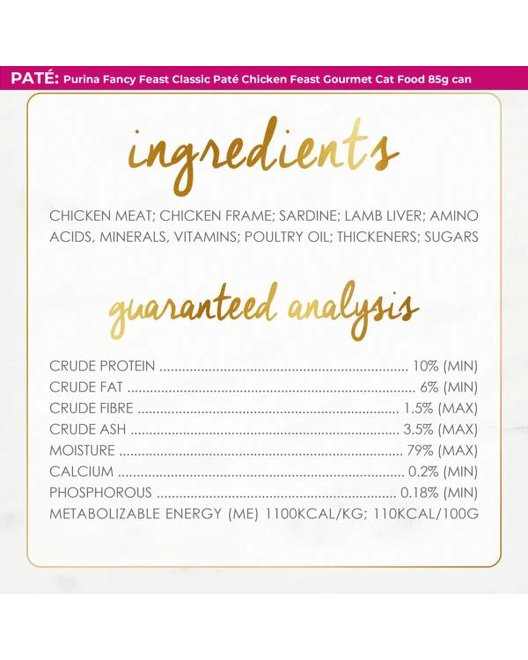 6 Fancy Feast Adult Classic Pate Wet Cat Food Chicken Feast 24 x 85g, 6 of 6