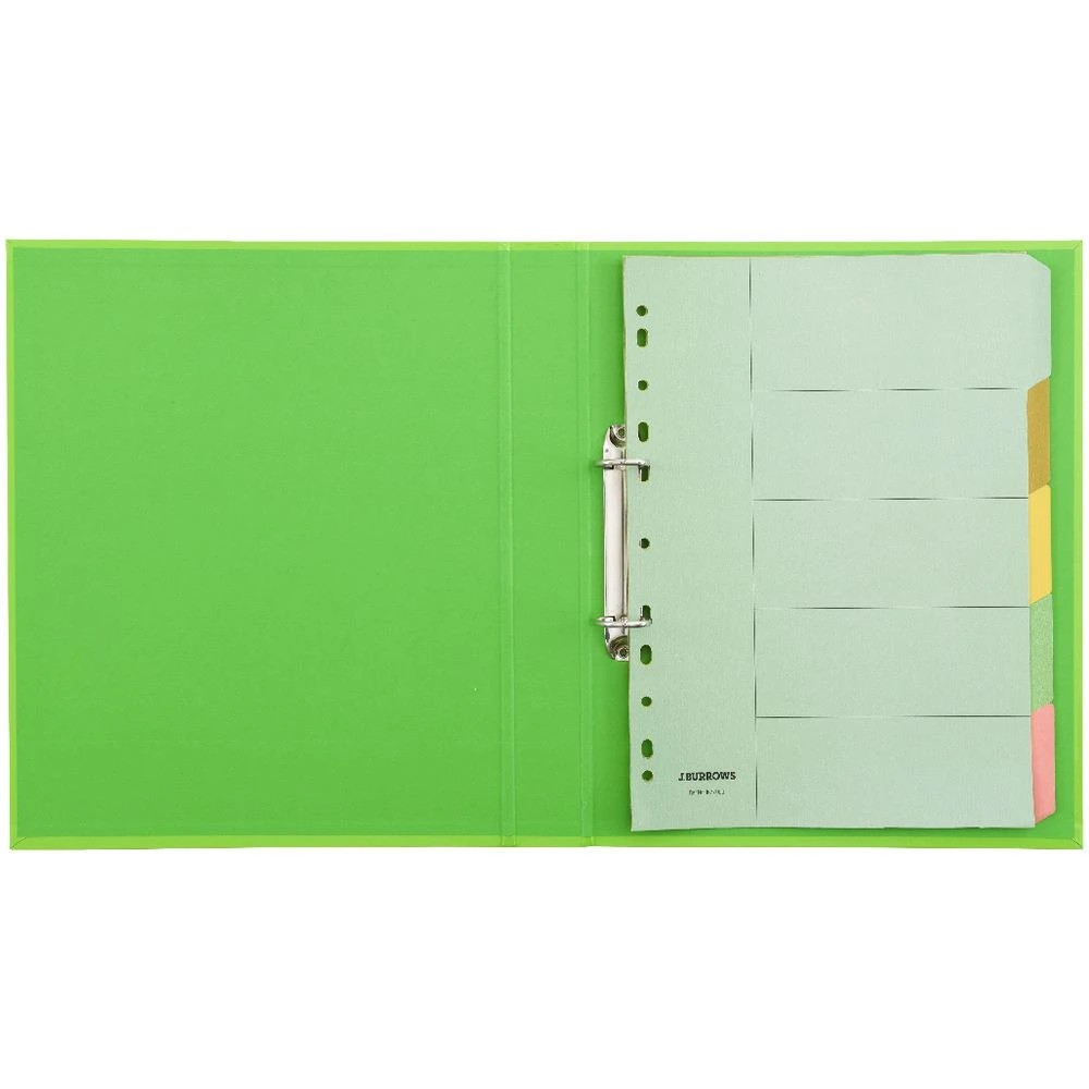 5 J.Burrows A4 Binder 2 D-Ring 25mm Gloss Green, 5 of 6