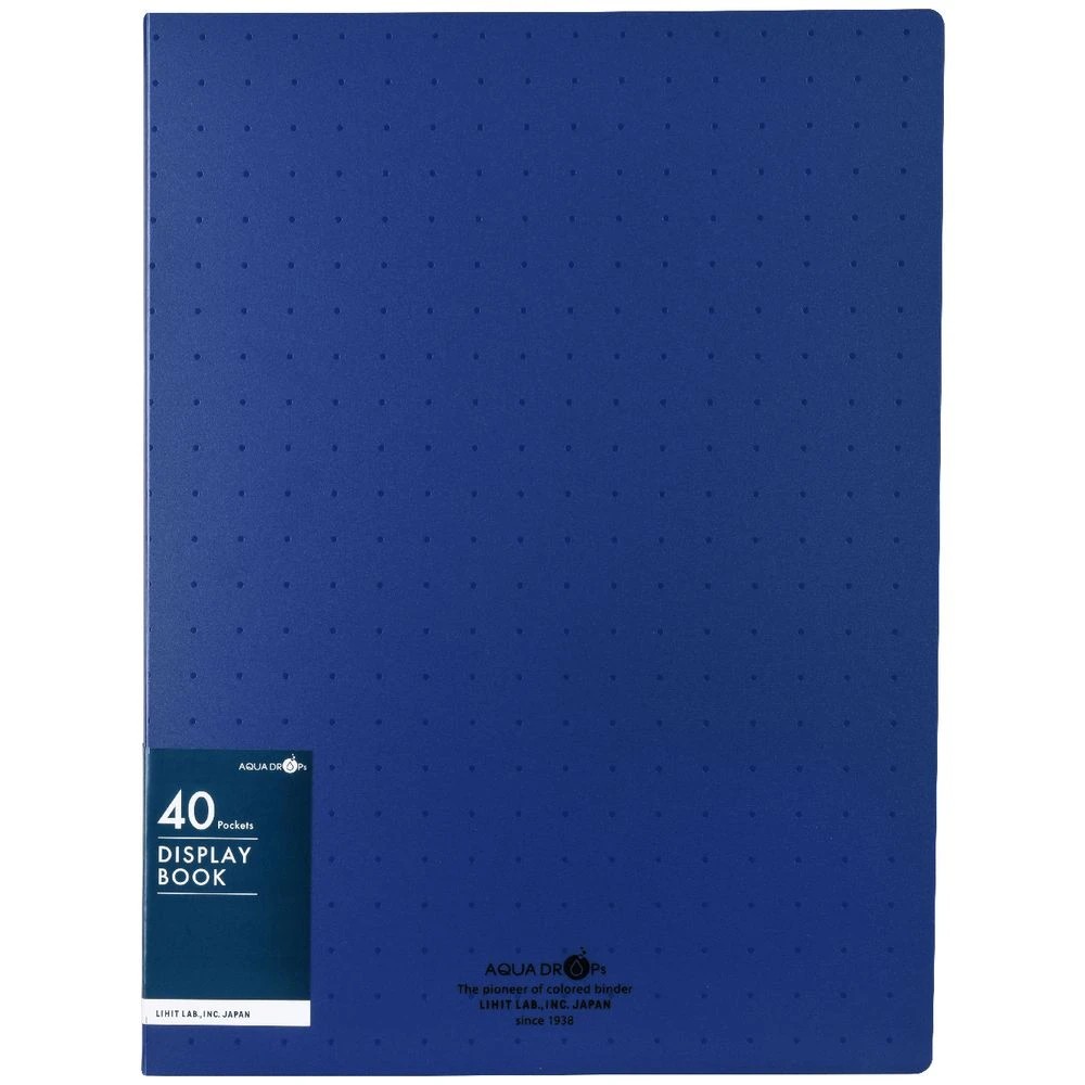 2 Aqua Drops Display Book Fixed 40 Pockets Vivid Navy, 2 of 4