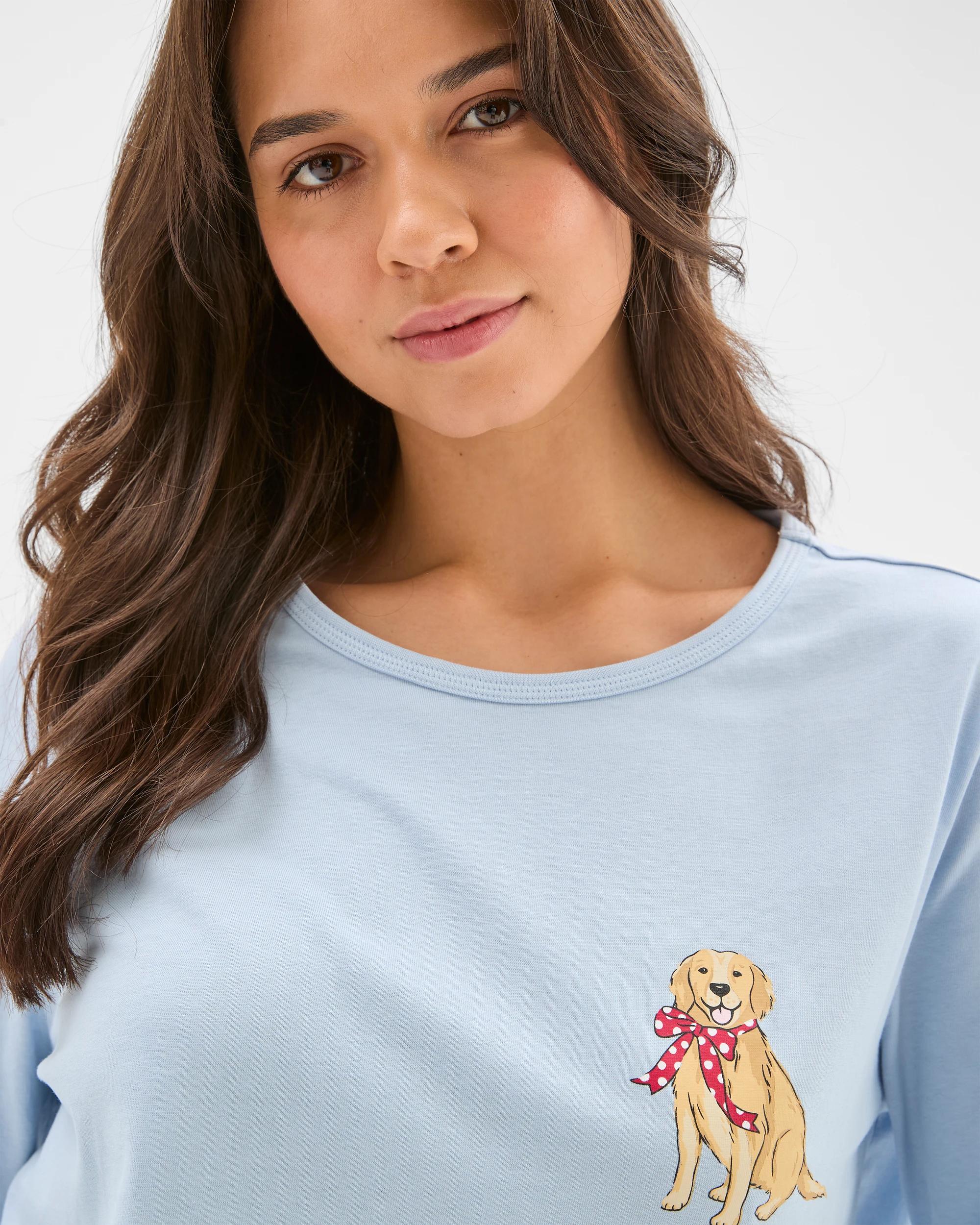 5 Target Woman Australian Cotton Long Sleeve Slogan Sleep T-Shirt GOLDEN RETRIEVER, 5 of 5