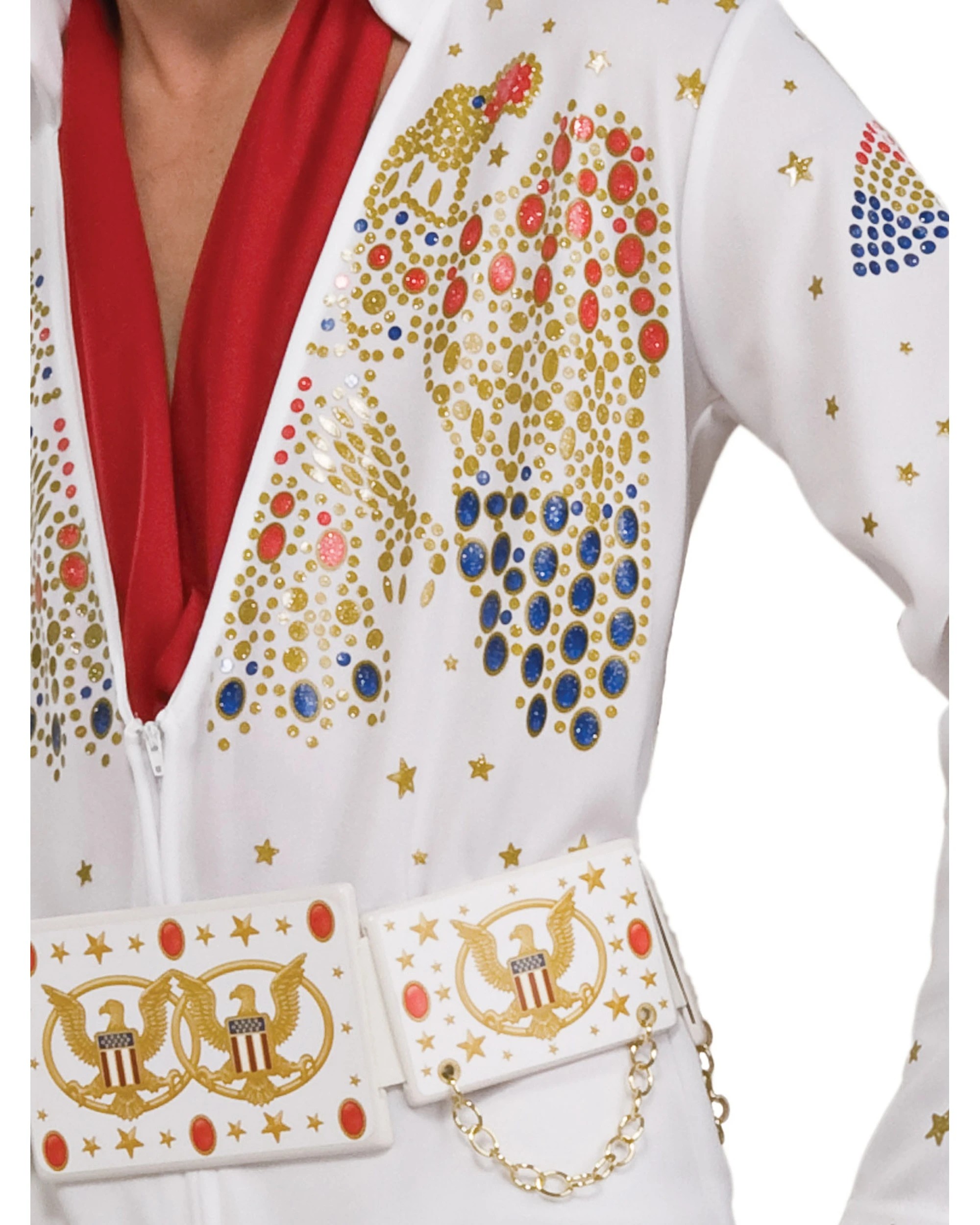 3 Rubies Elvis Deluxe Mens Dress Up Costume Size L - White, 3 of 3