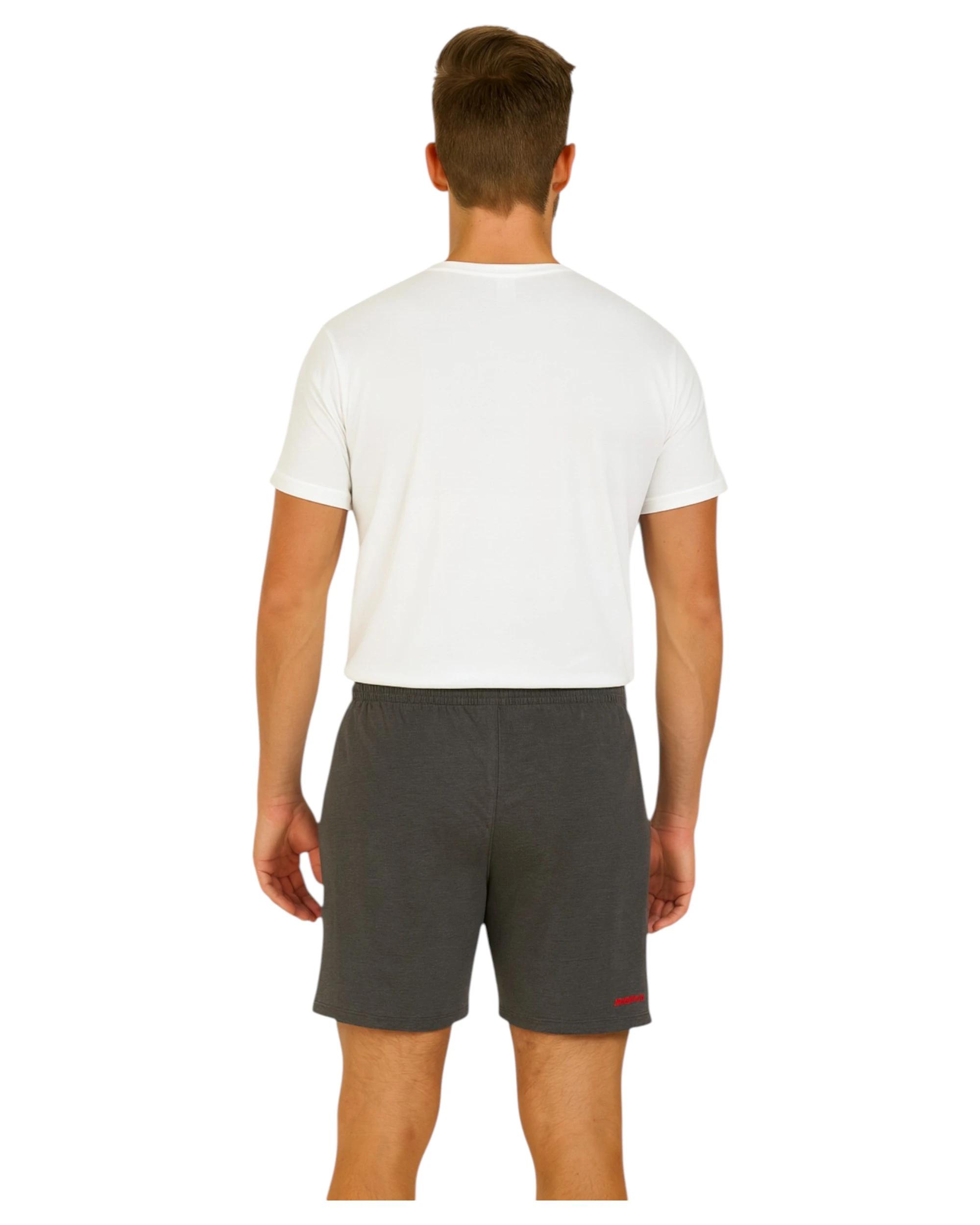 2 KingGee Mens Ruggers Active Poly Cotton Jersey Sweat Short Charcoal CHARCOAL, 2 of 4