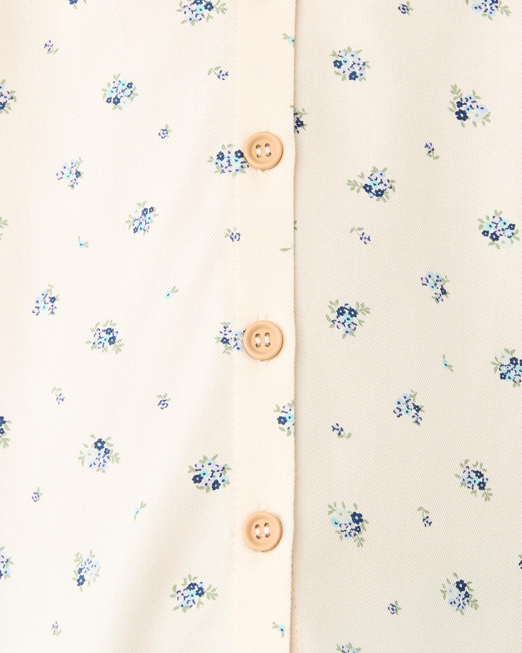 5 Long Sleeve Frill Shirt Bge Floral, 5 of 9