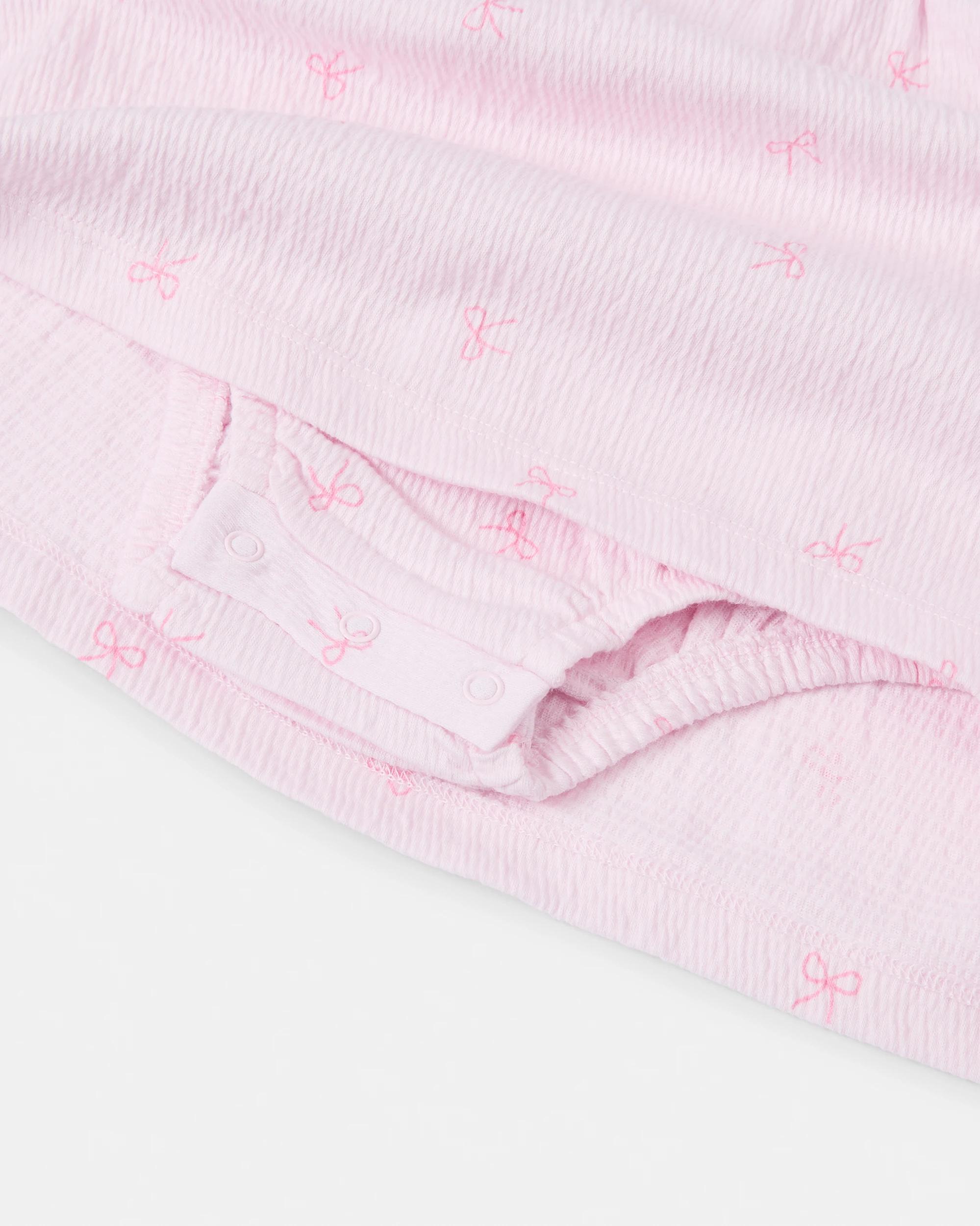 4 Long Sleeve Crinkle Bodysuit Dress Dtsy Bow, 4 of 4