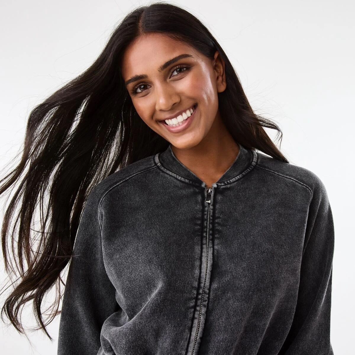 5 Washed Bomber Jacket Black, 5 of 7