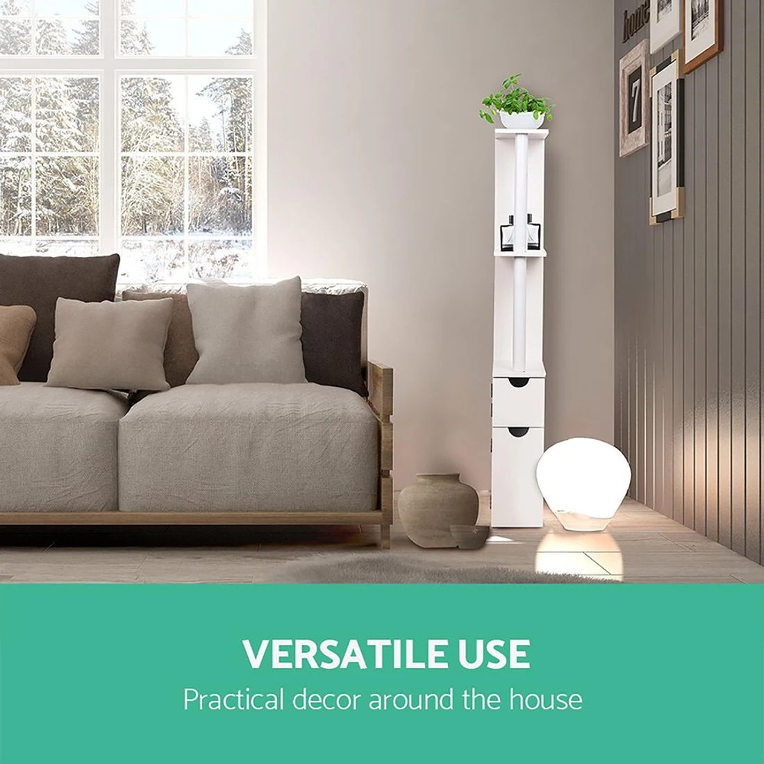 8 Artiss Bathroom Cabinet Storage 118cm Shelf - White, 8 of 10