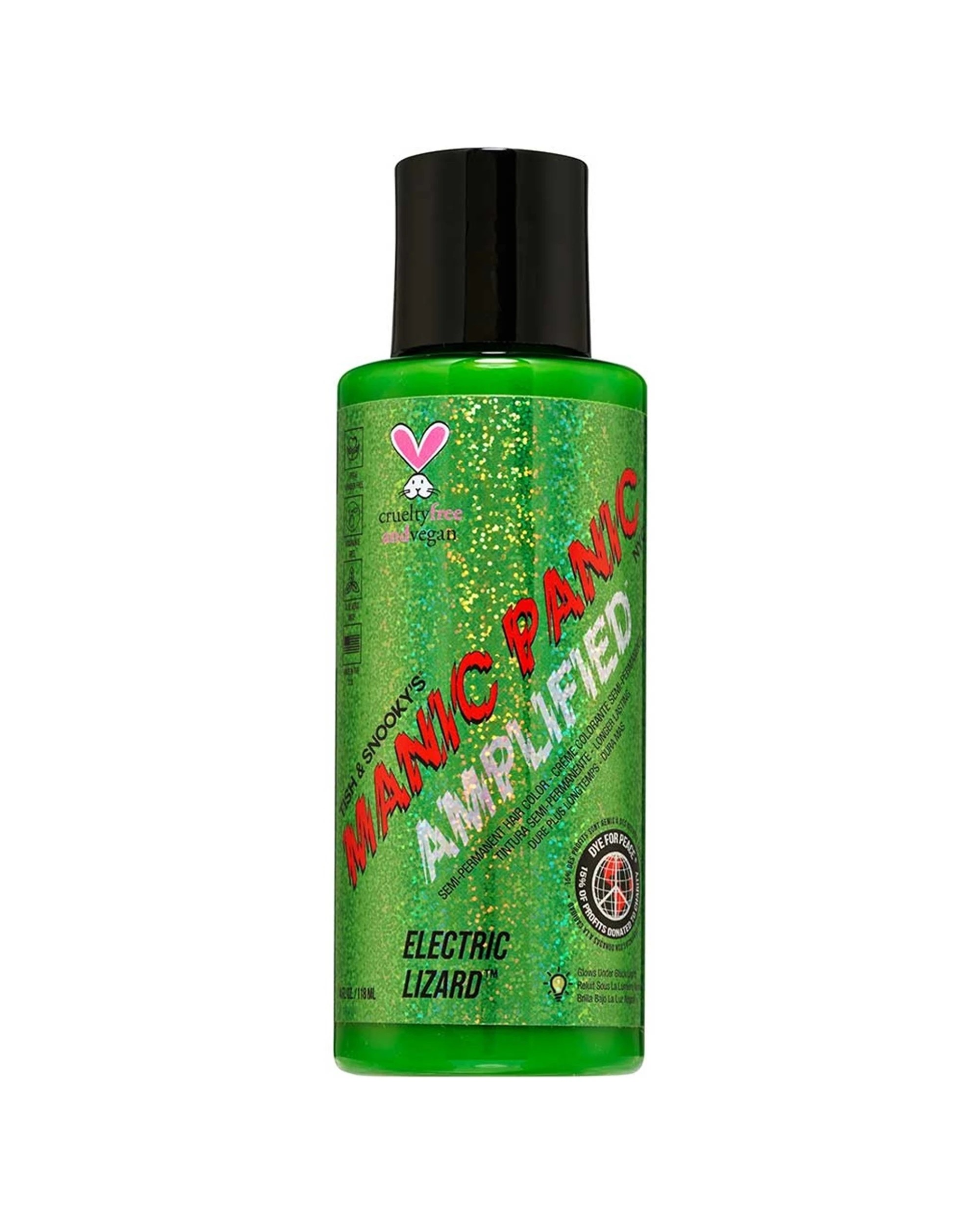 1 Manic Panic Amplified Squeeze Bottle Hair Colour 118ml Electric Lizard - Green, 1 of 1