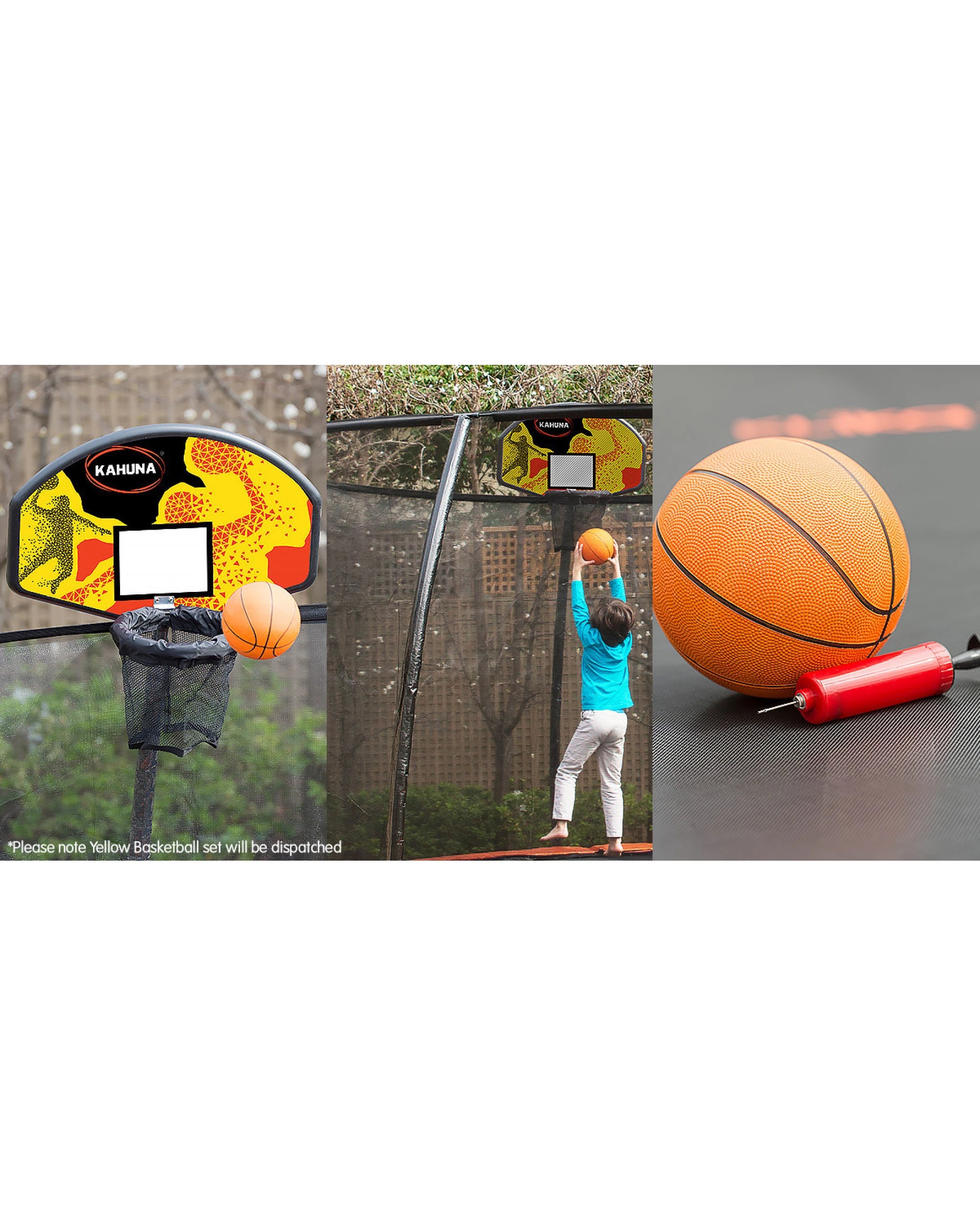 7 Kahuna Trampoline Basketball Ring Set With Mini Ball And Pump, 7 of 7