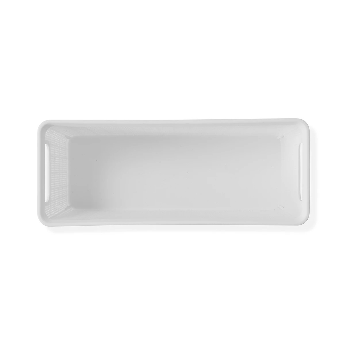 8 4.5L Linen Weave Rectangle Basket - White, 8 of 8