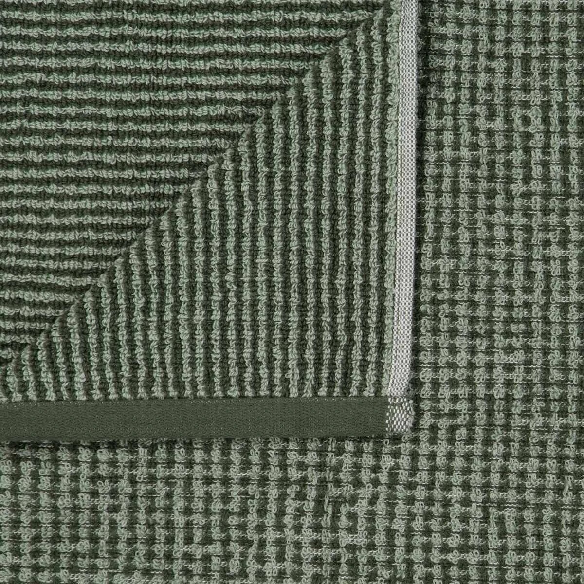 2 Mini Waffle Cotton Hand Towel - Olive, 2 of 6
