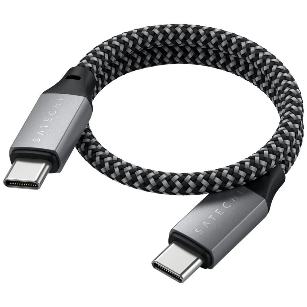 1 Satechi USB-C 100W Cable 25cm Space Grey, 1 of 4