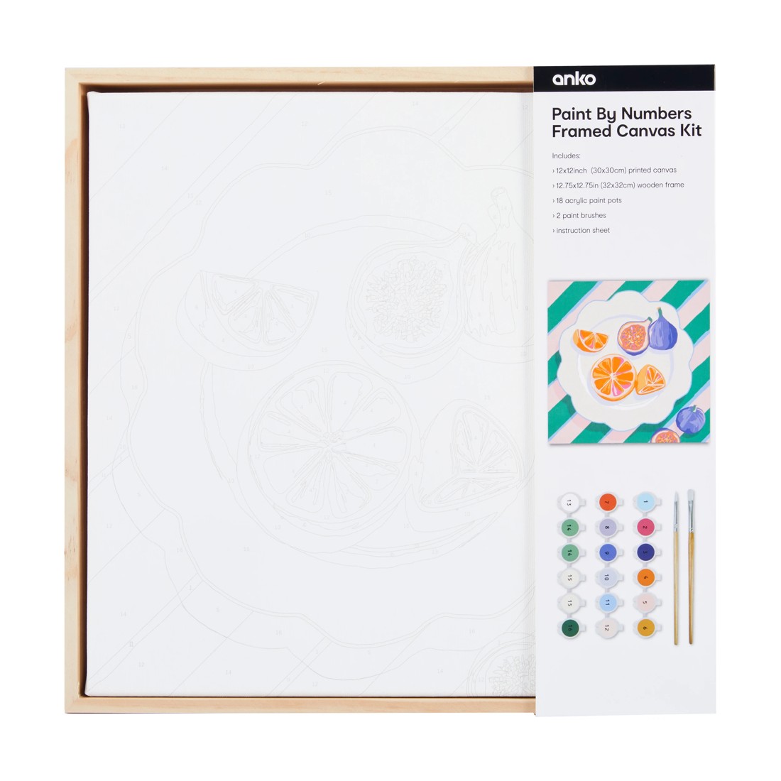 1 Paint By Numbers Framed Canvas Kit, 1 of 3