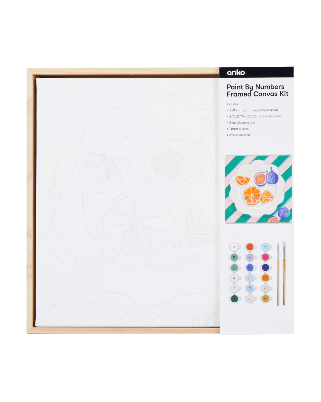 1 Paint By Numbers Framed Canvas Kit, 1 of 3