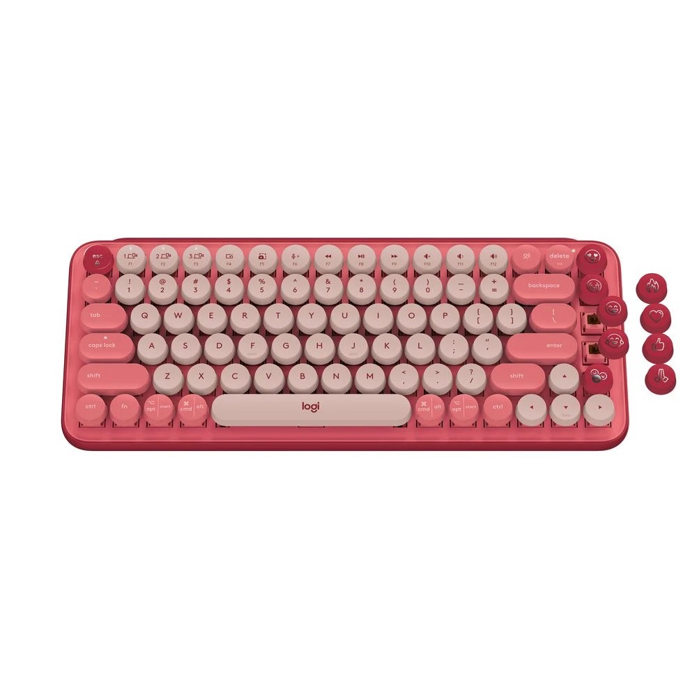 2 Logitech POP Keys Wireless Keyboard Heartbreaker Rose, 2 of 8
