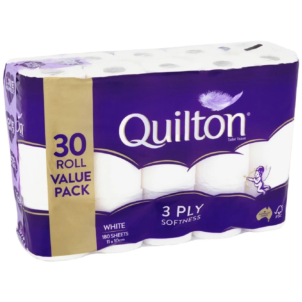1 Quilton Toilet Tissue 3 Ply 30 Pack, 1 of 1