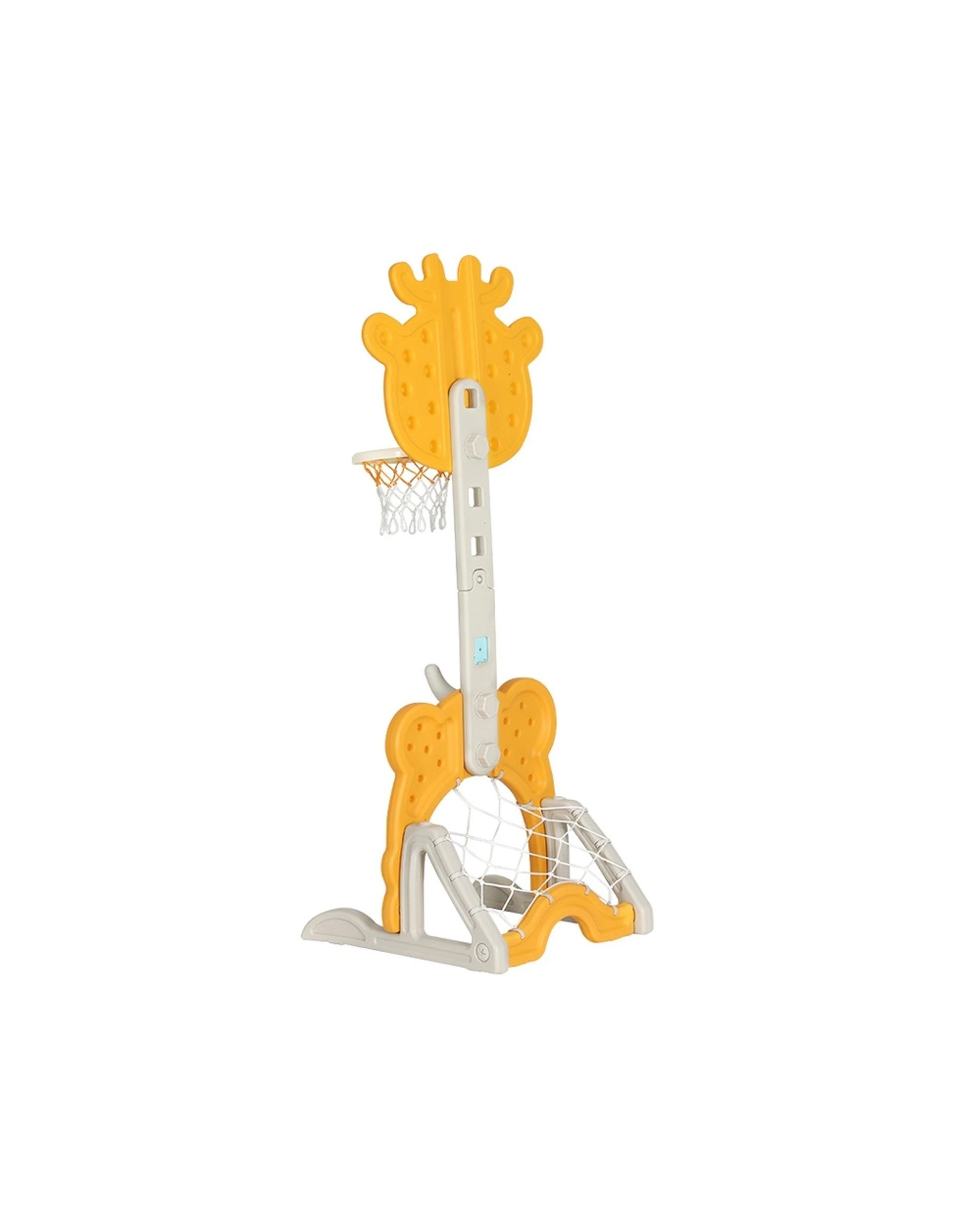 2 Keezi Kids Basketball Hoop Stand Adjustable 5-in-1 Sports Center Toys Set - Yellow, 2 of 7