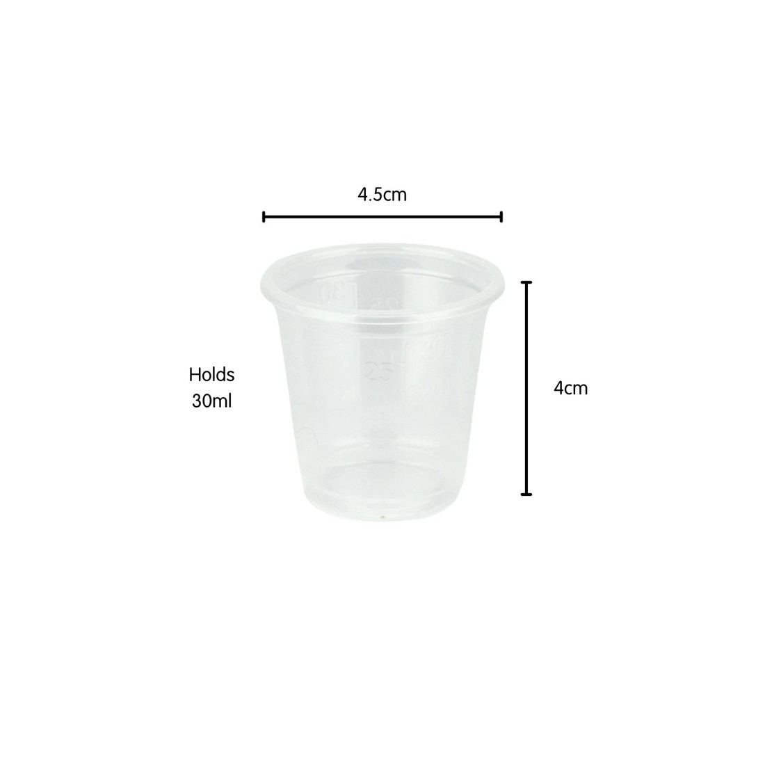 2 Made 2 Party Clear Plastic Shot Glasses 30ml (Pack of 50), 2 of 3