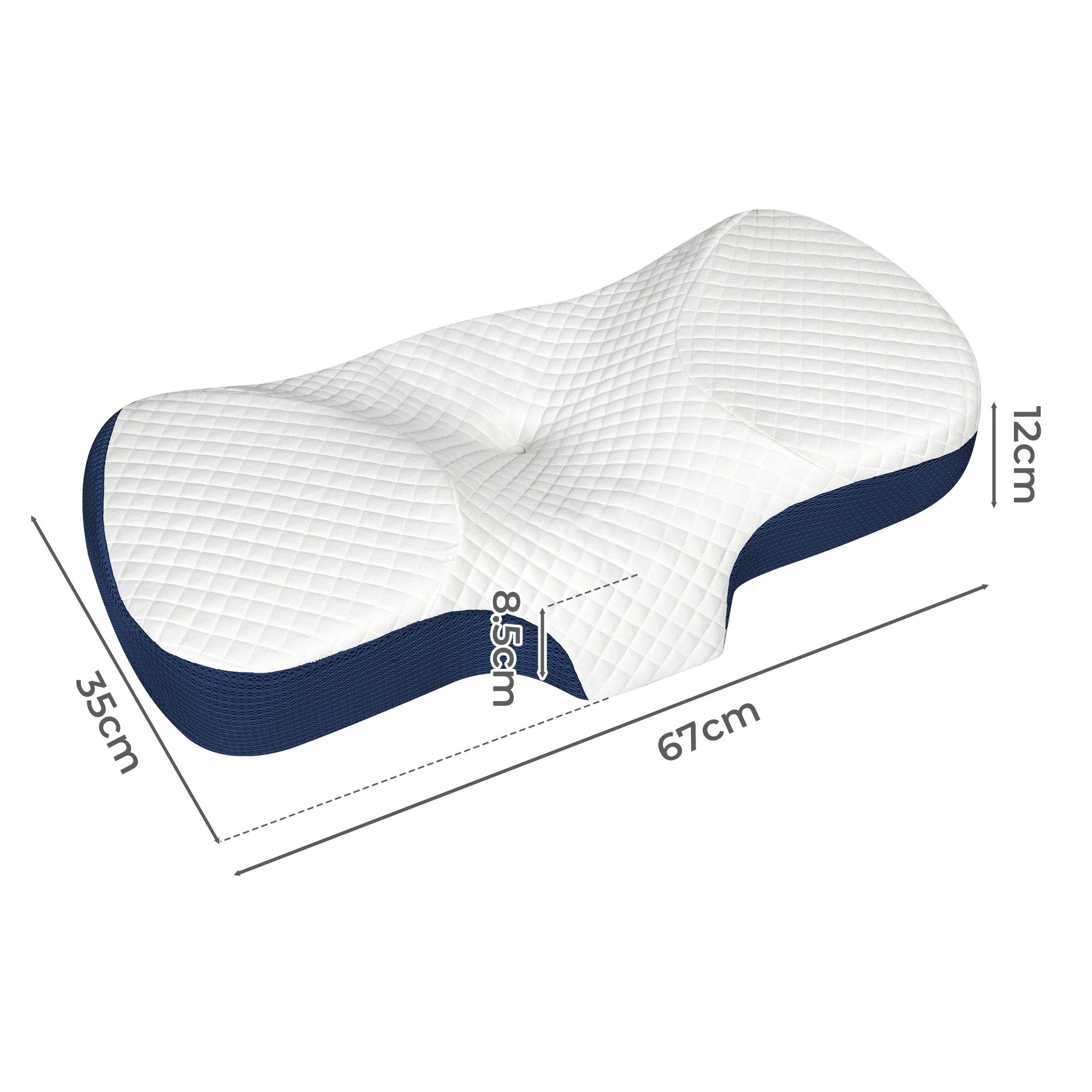 3 Dreamz Cervical Neck Pillow - Blue, 3 of 6