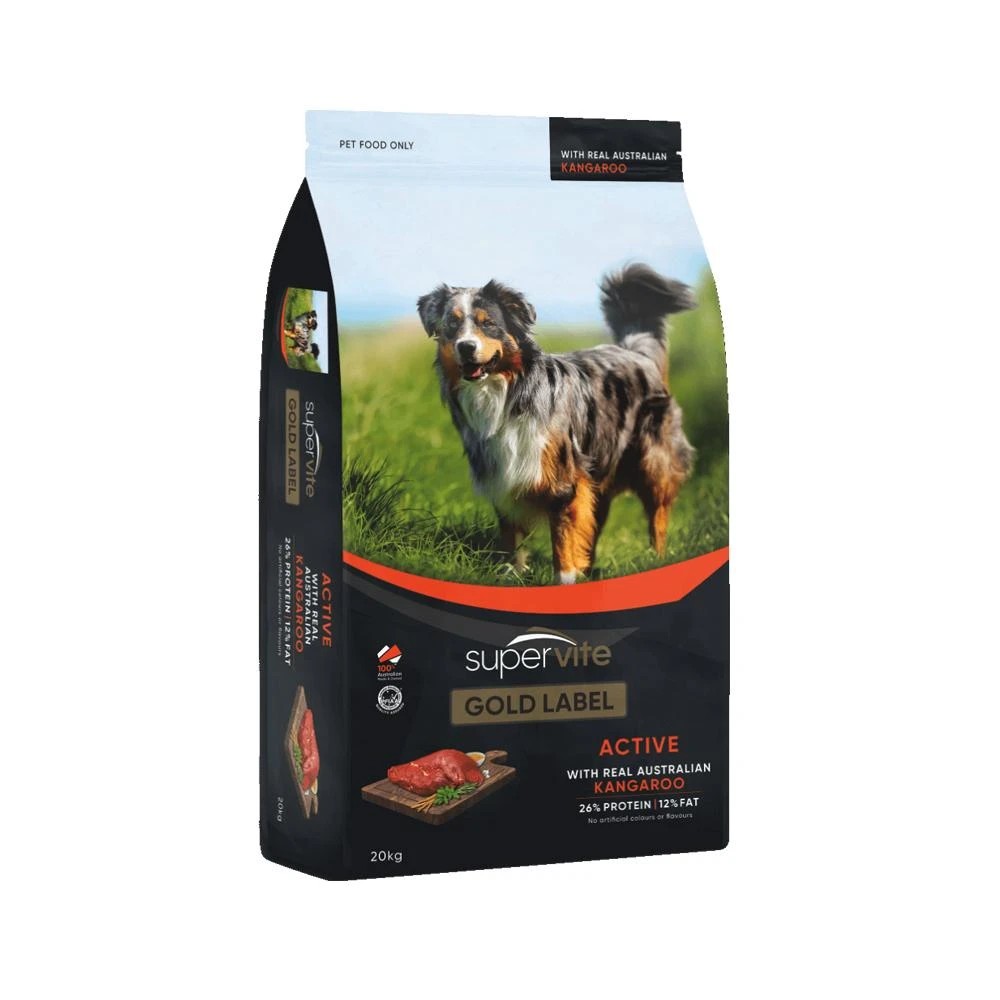1 Super Vite Gold Label With Real Australian Kangaroo Dry Dog Food 20kg, 1 of 1