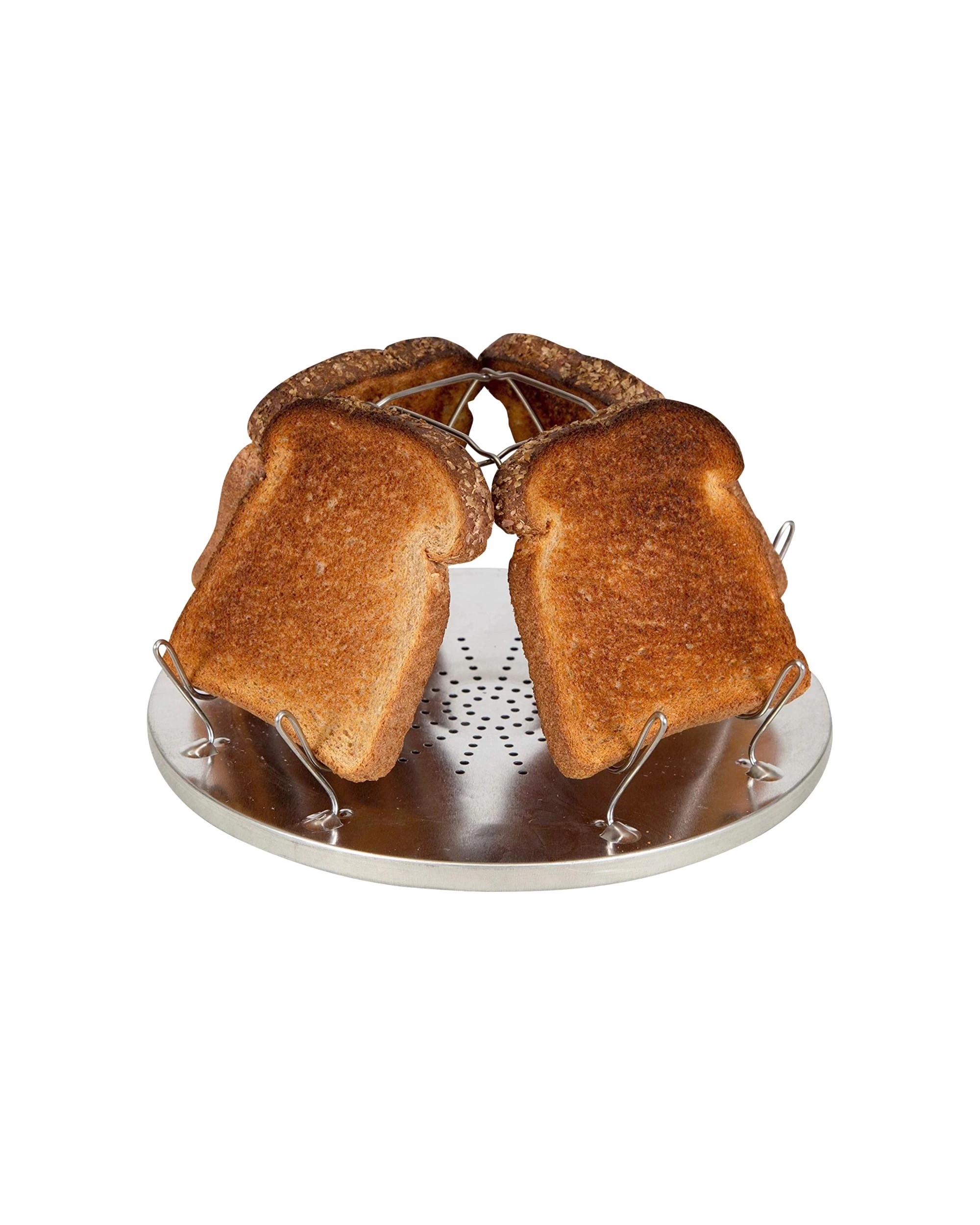 3 Wildtrak Folding 4-Slice Stainless Steel Toaster For Camping Stove Use - Silver, 3 of 3