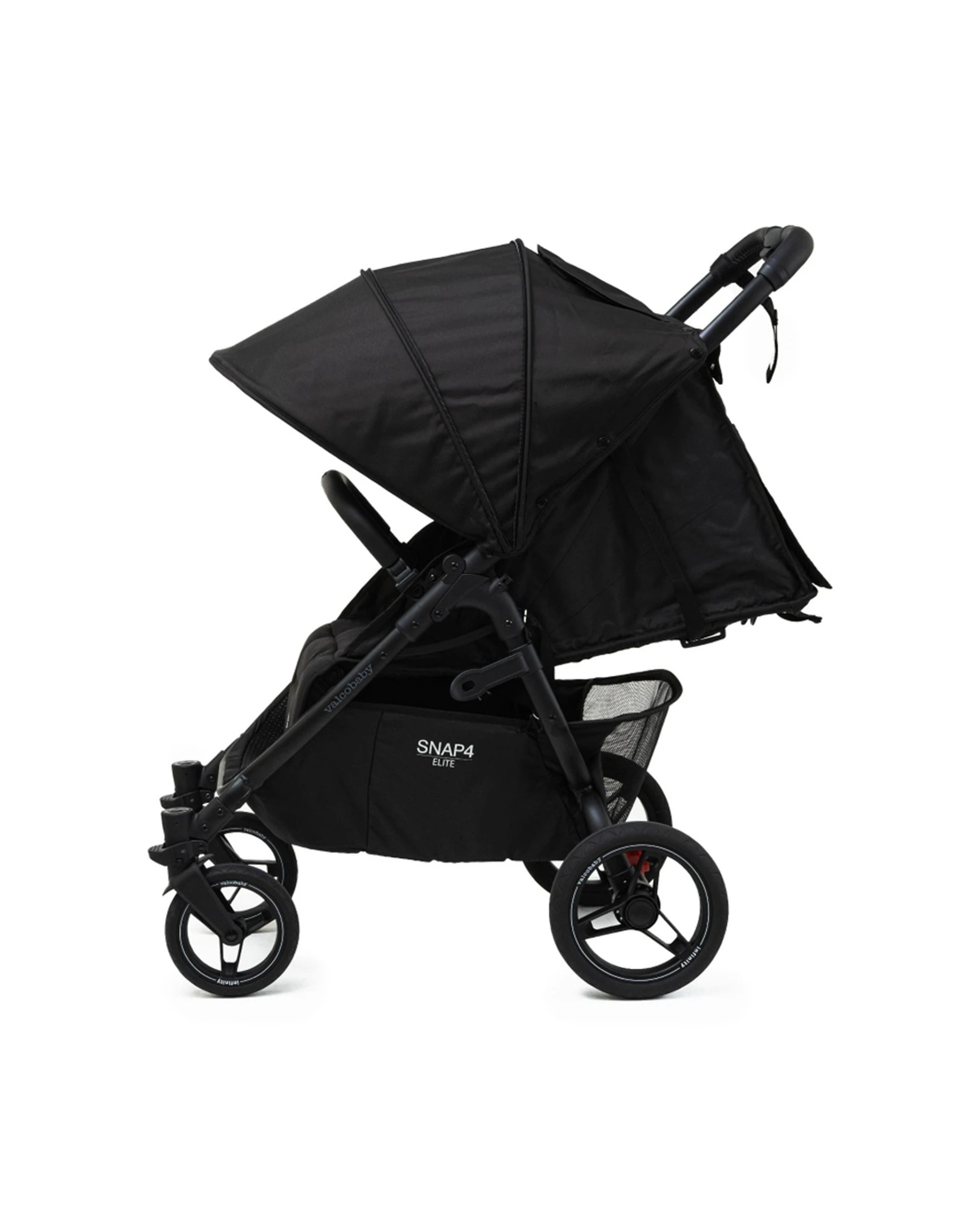 2 Valcobaby Snap 4 Elite Pram Stroller Lightweight All-Terrain Infinity - Black, 2 of 8