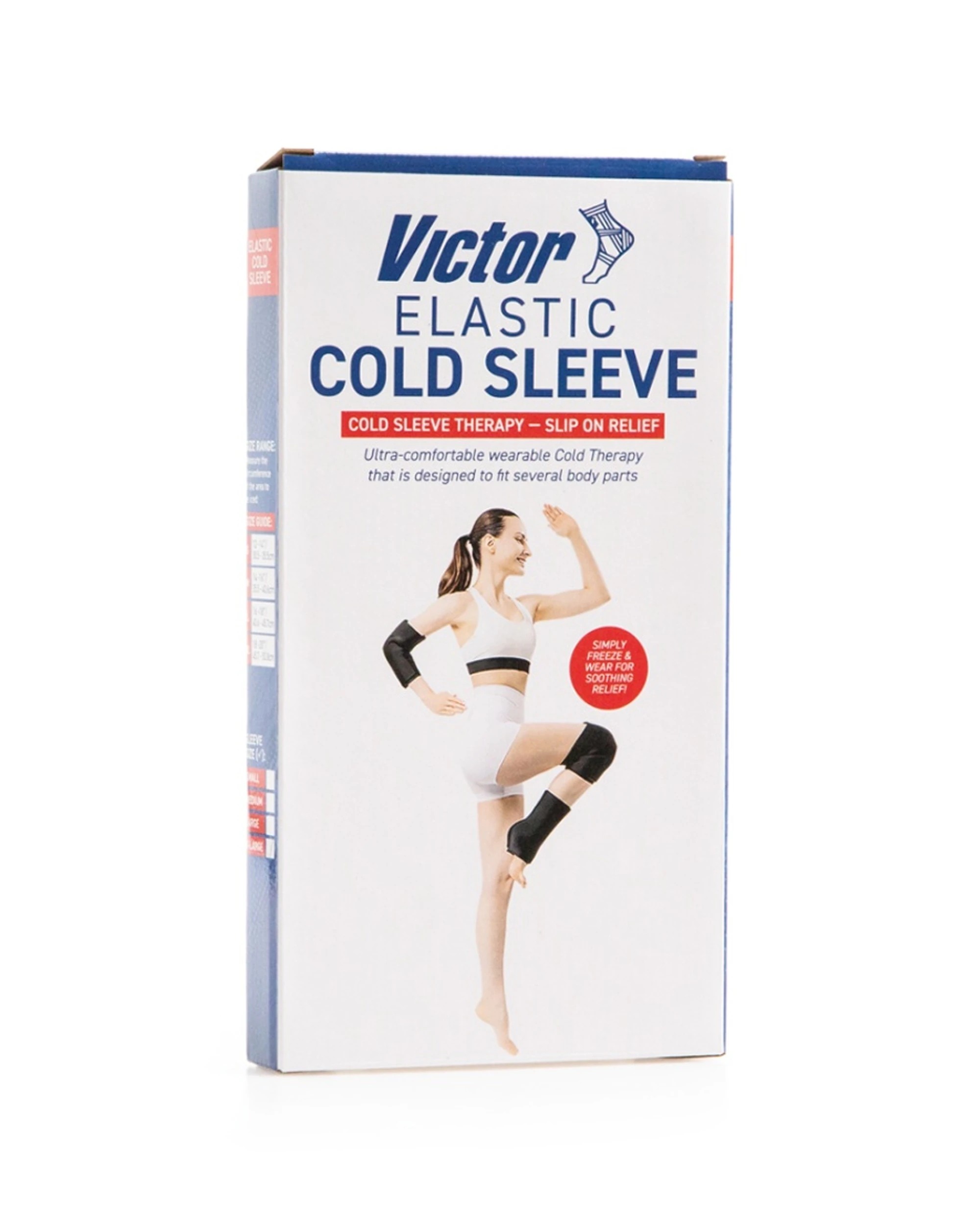 4 Victor Sports Elastic Cold Sleeve Leak Proof Training Therapy X-Large 18-20 Inches - Black, 4 of 4