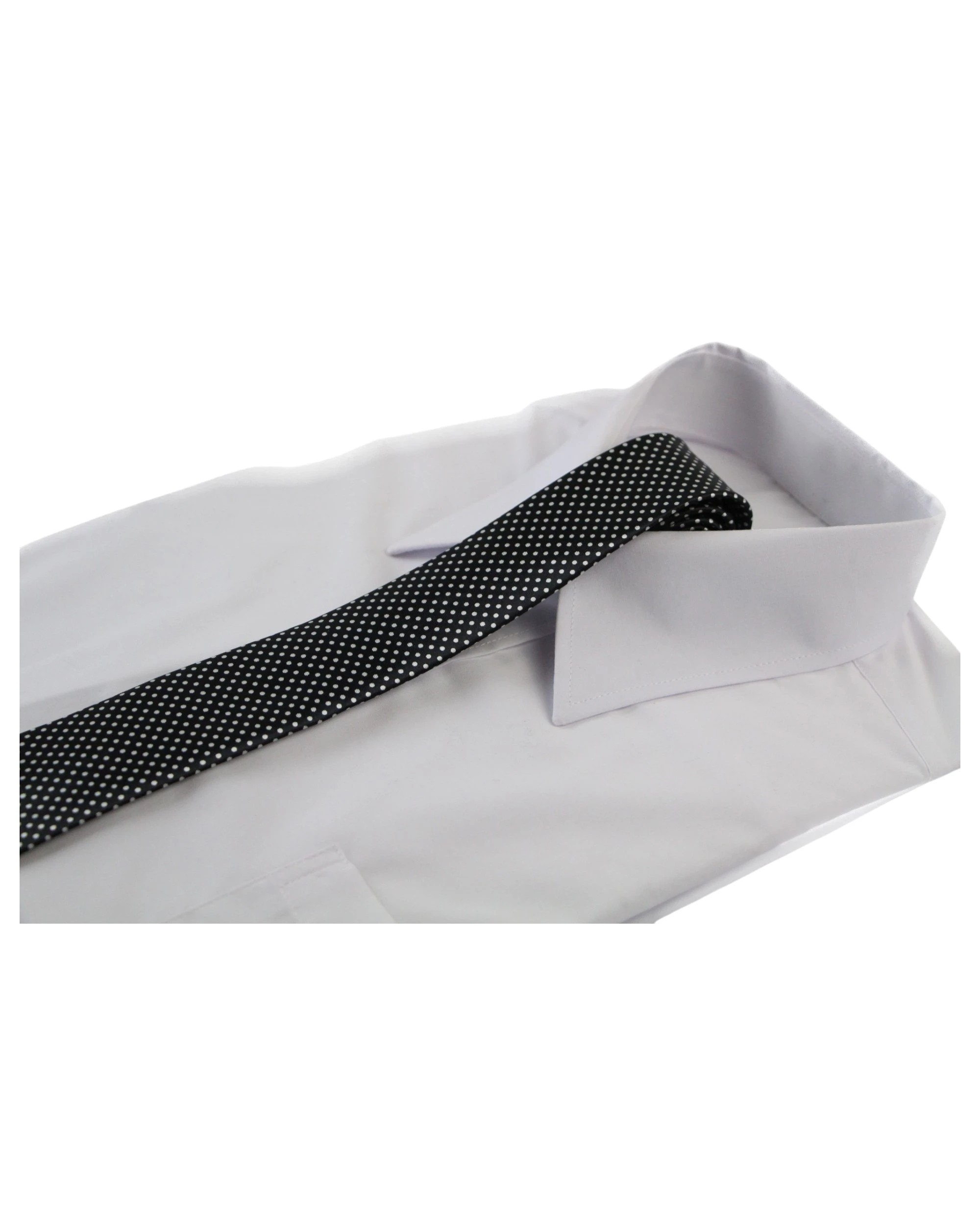 2 Zasel Mens Black & White Small Polka Dot 5cm Skinny Neck Tie - Multi - Multi, 2 of 3