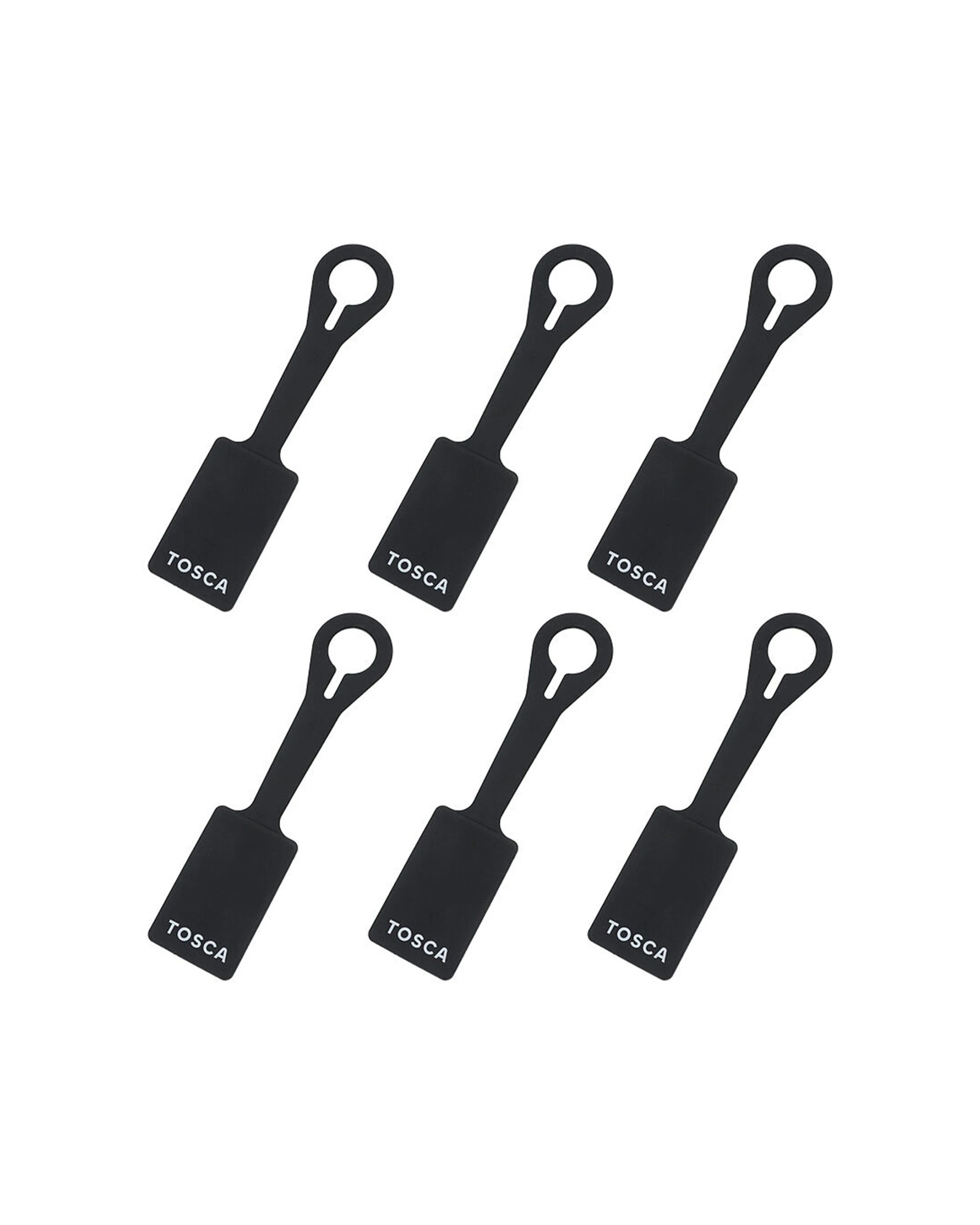 1 Tosca 6Pk Attitude Travel Luggage Suitcase Bag Tag - Black, 1 of 4
