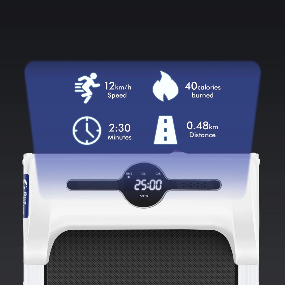 6 Black Lord Treadmill Electric Walking Pad Folding Fitness Machine Home Gym - White, 6 of 9