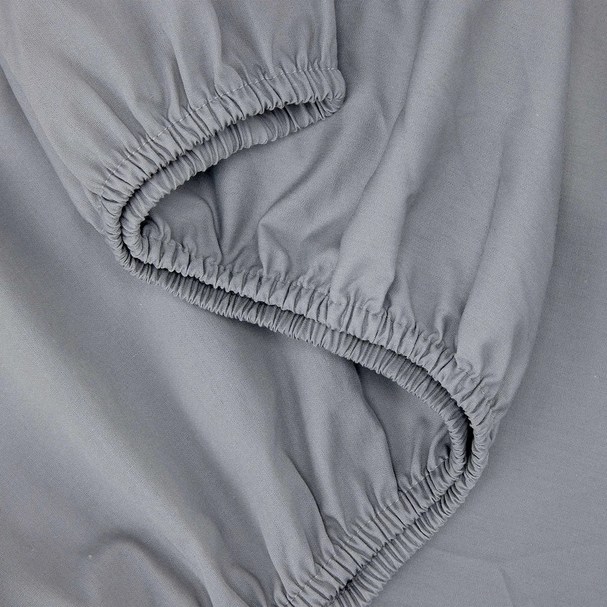 3 225 Thread Count Cotton Rich Fitted Sheet - King Bed, Grey, 3 of 3