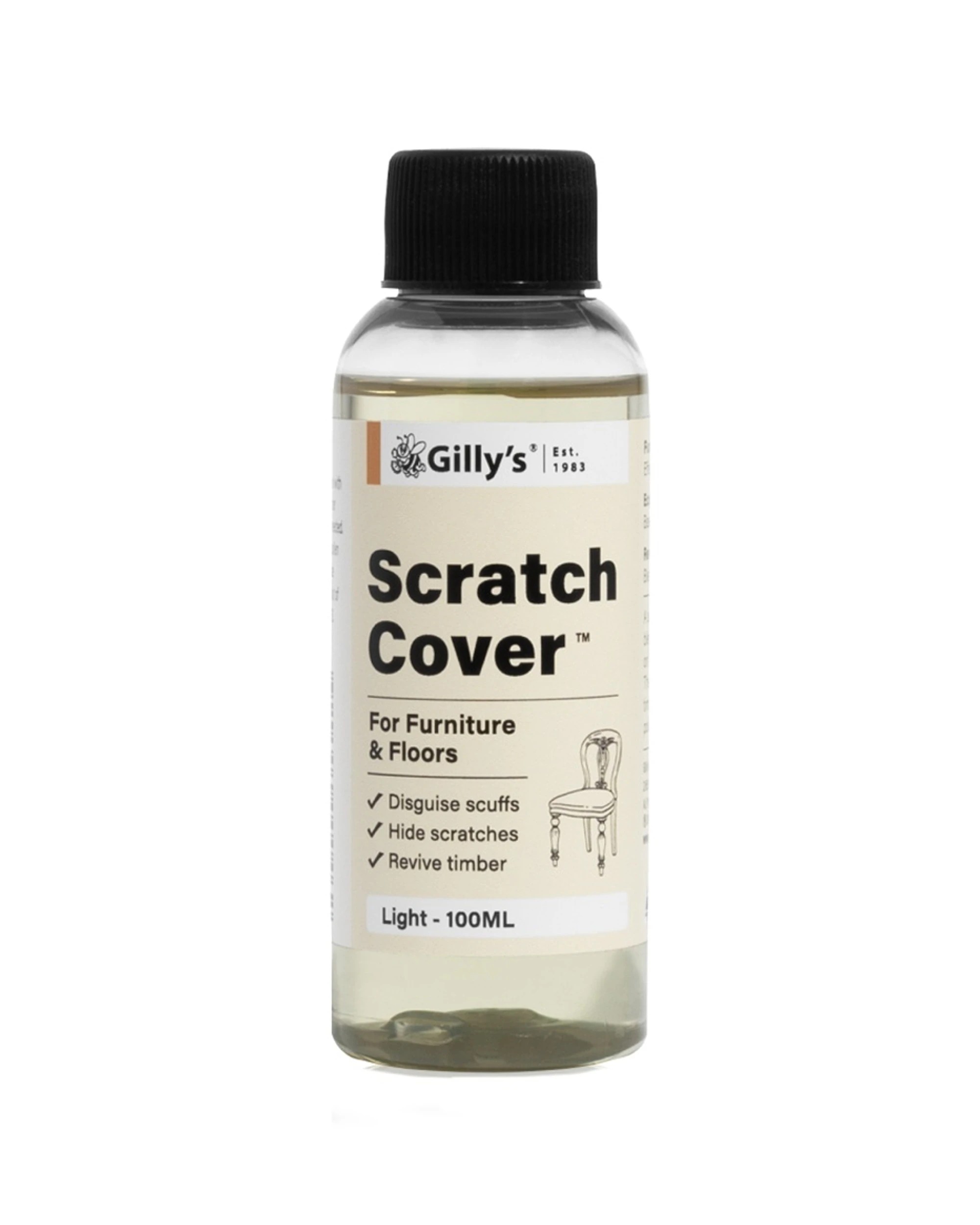 1 GILLYS Scratch Cover For Light Wood 100ml Furniture And Floor Repair - Natural, 1 of 1