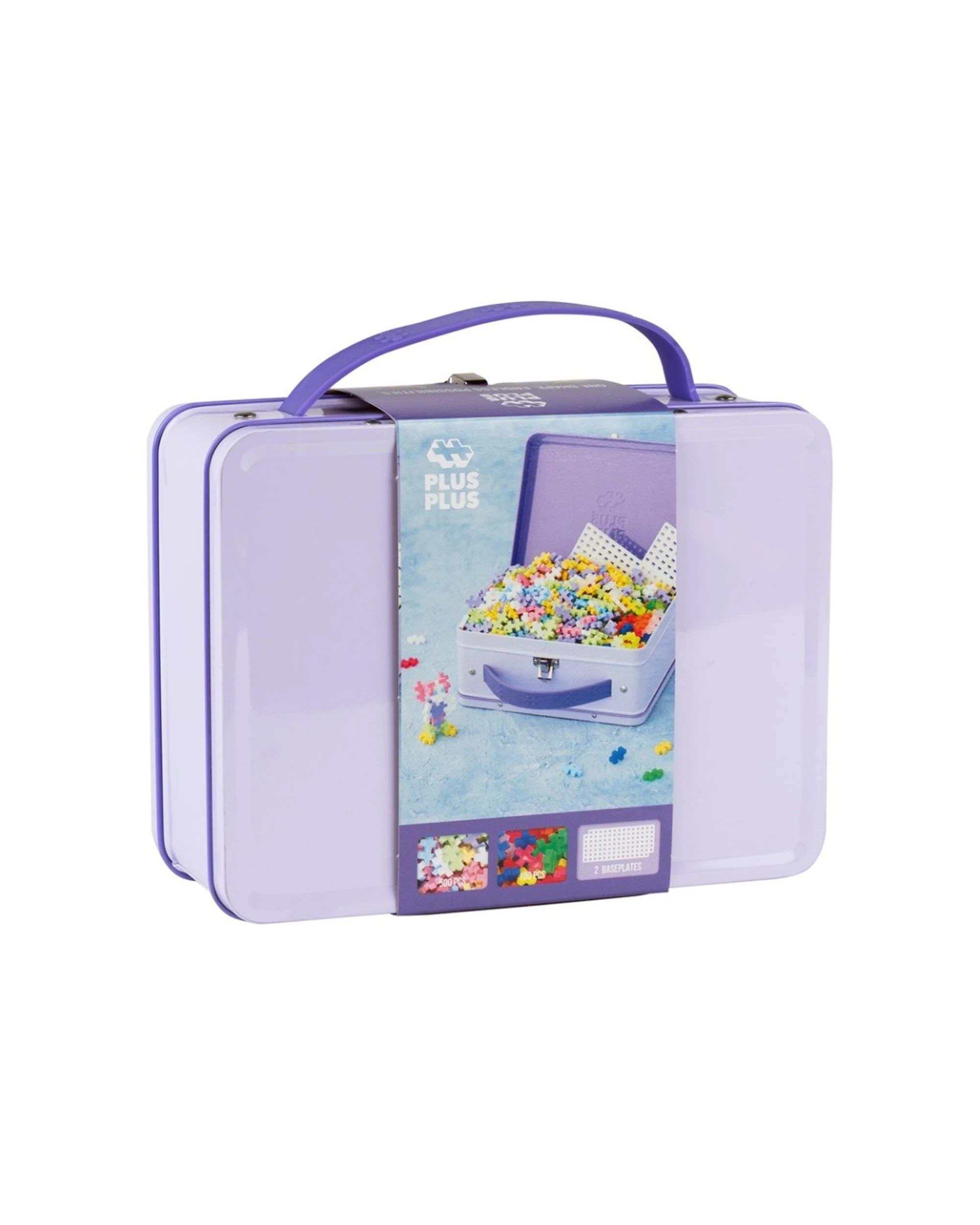 1 600pc Suitcase Pastel Metal 2D Building Puzzle Toy Kids Children, 1 of 3