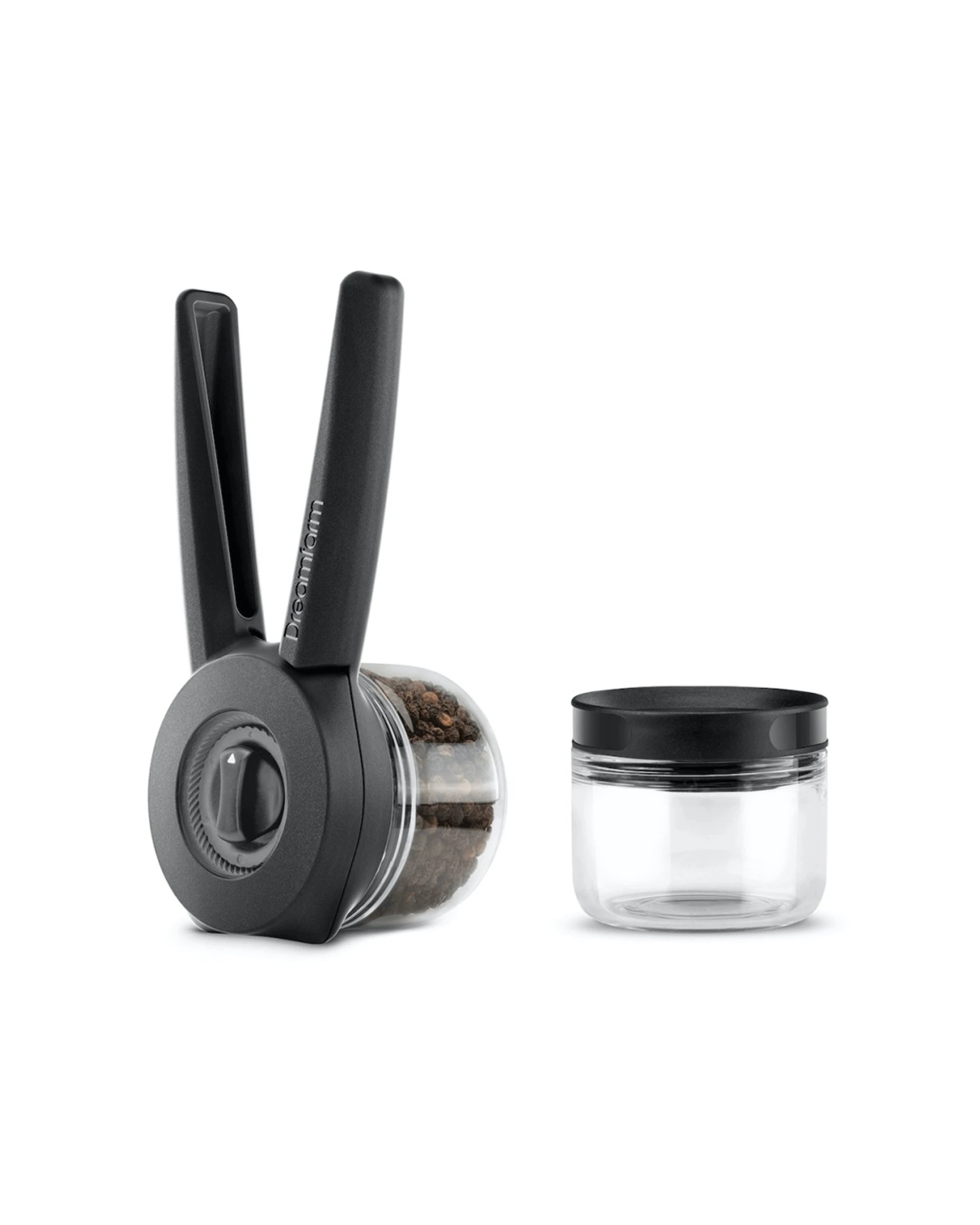1 Dreamfarm Ortwo Lite Spice Grinder With Extra Jar Set Kitchen Tool Nylon - Black, 1 of 4