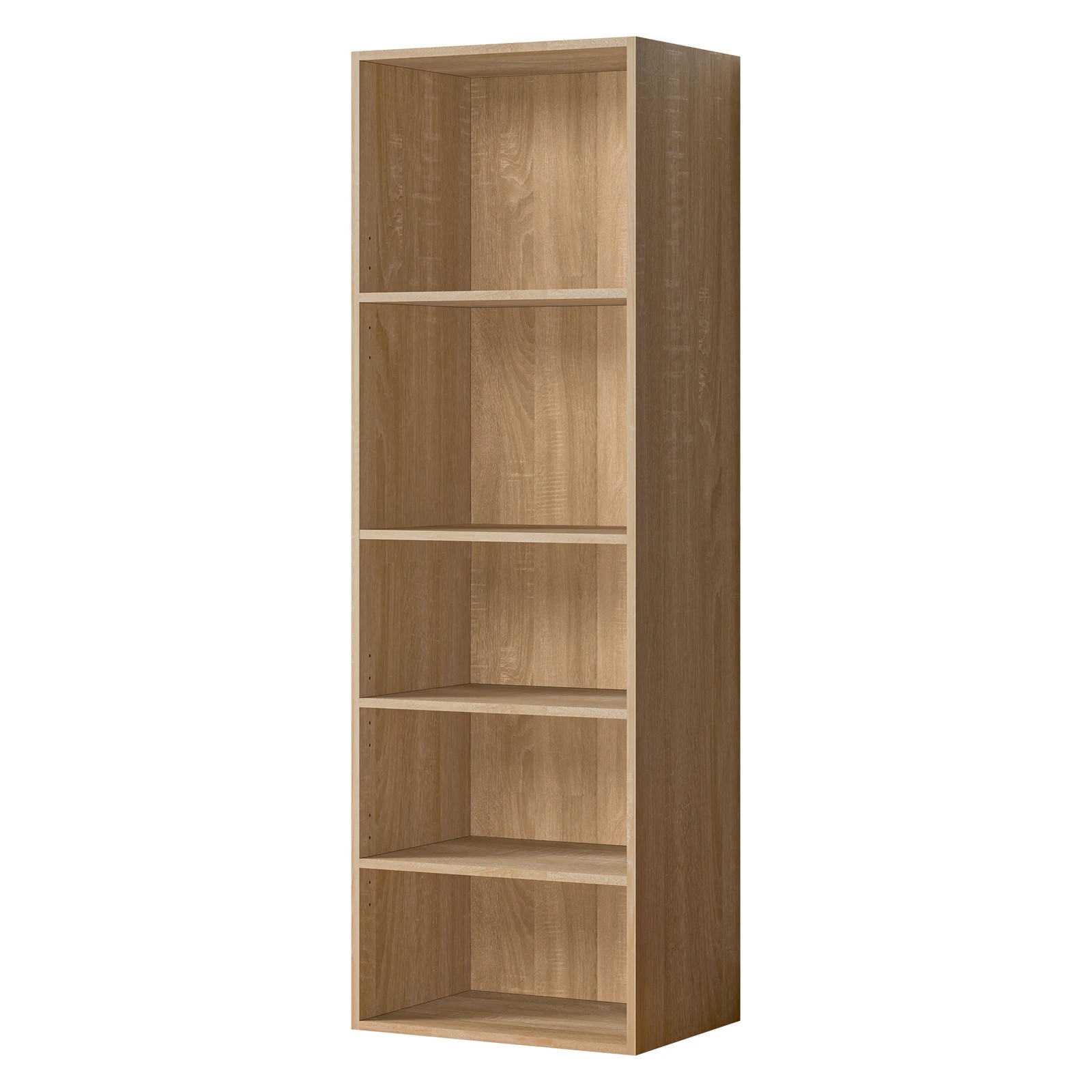 1 Alfordson Wardrobe 5 Shelves Clothes Storage Cabinet - Oak, 1 of 10