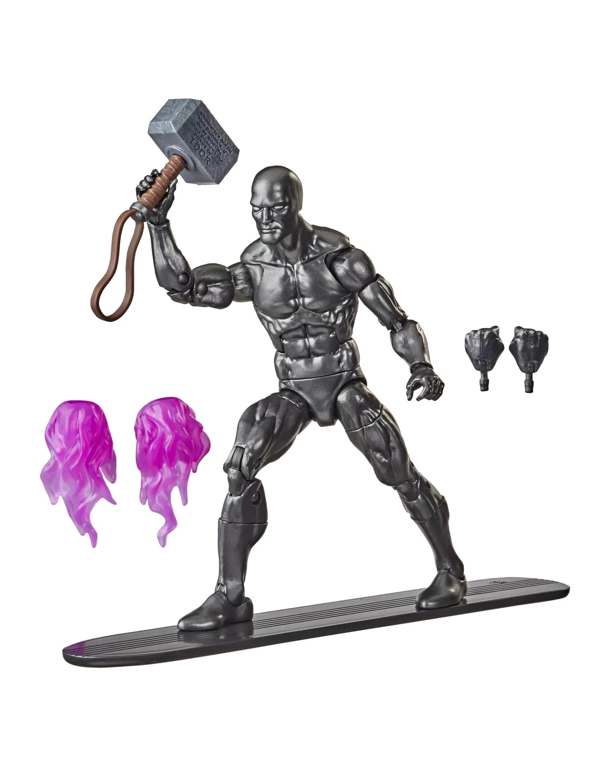 2 Marvel Legends Series Silver Surfer With Mjolnir, 2 of 6