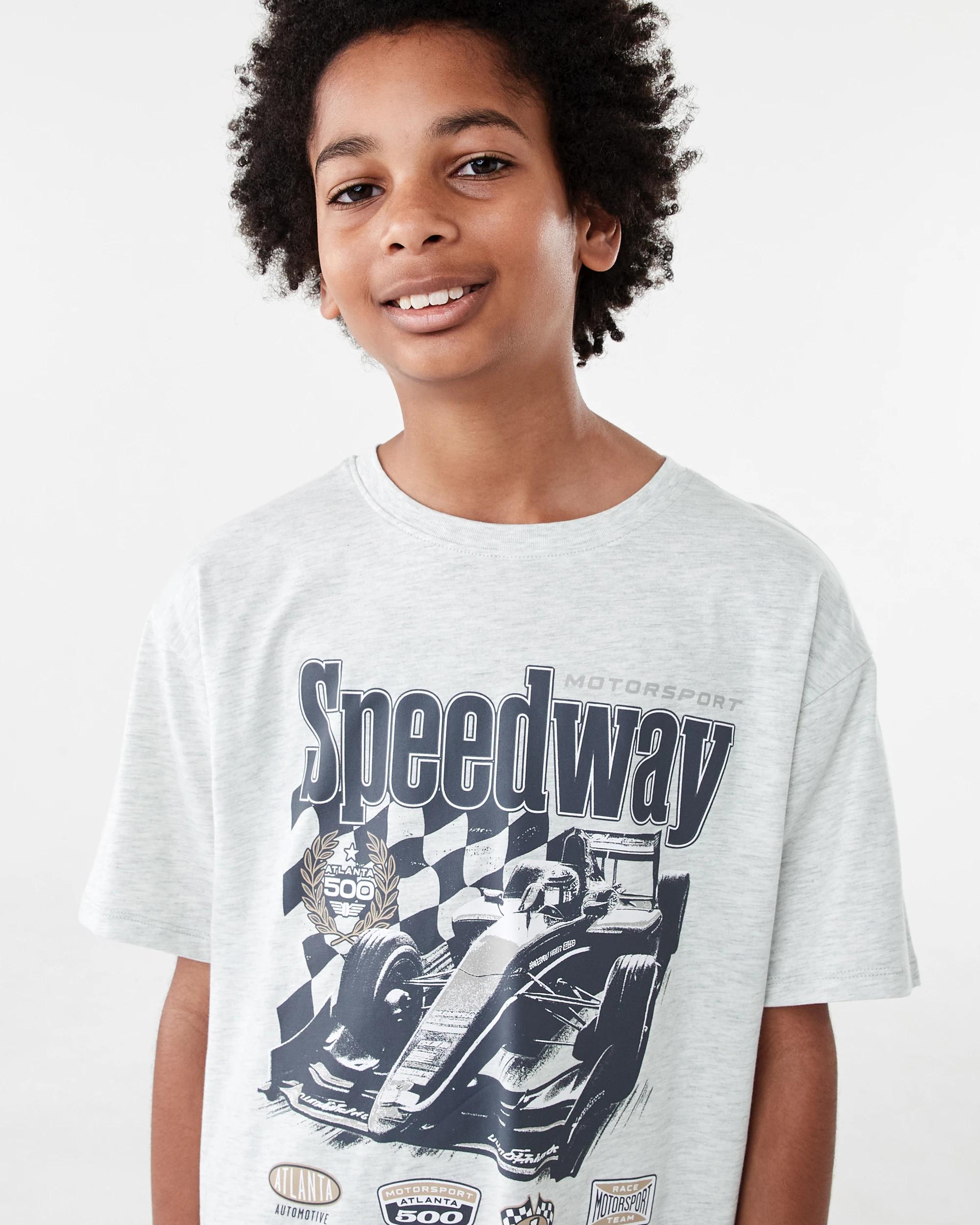 3 Short Sleeve Jersey Pyjama Set GREY SPEEDWAY MOTORSPORT, 3 of 8