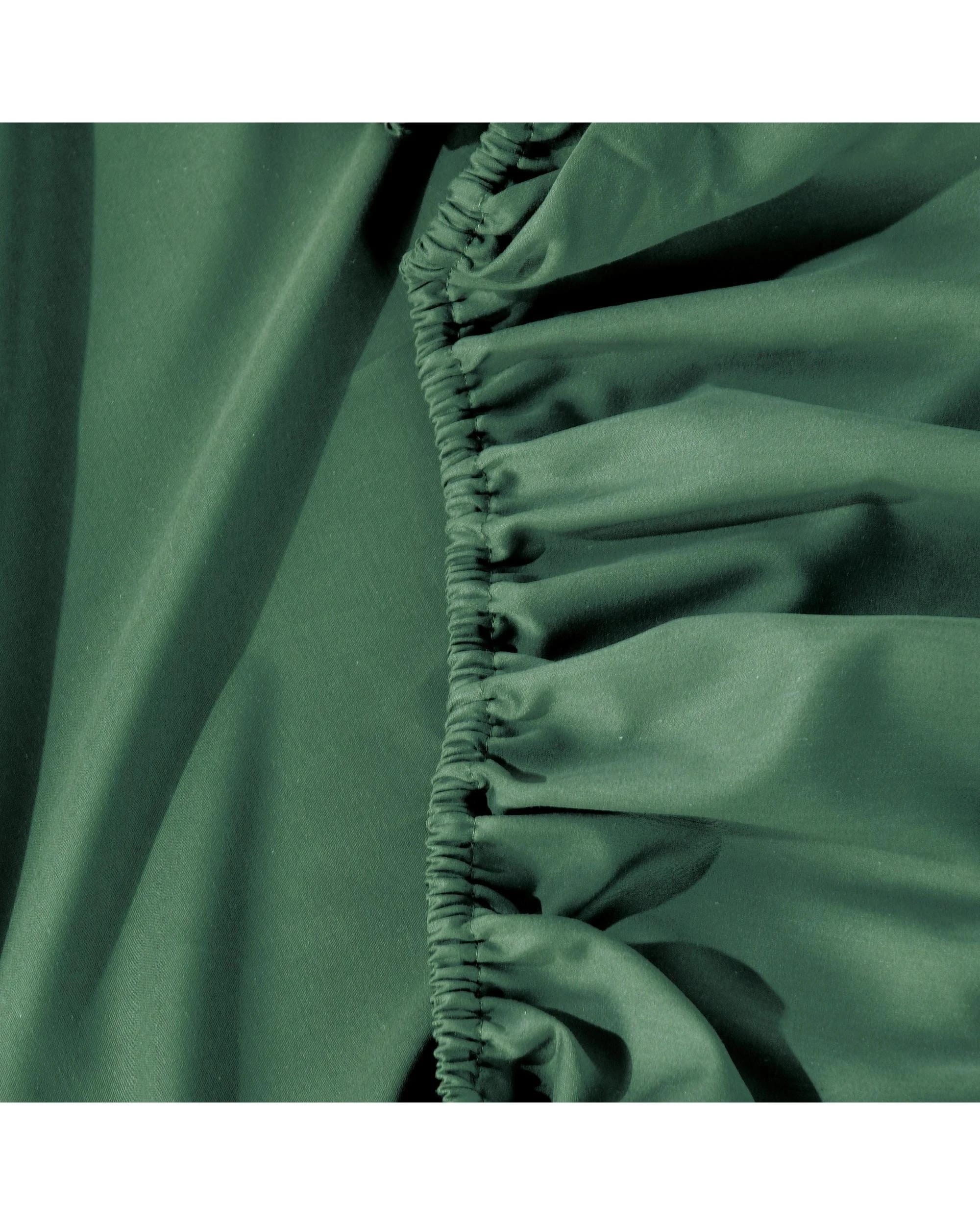 7 Bianca Bedding Rosebank Extra Long Extra Wide Flat 500 Tc Bamboo Cotton Sheet Set - Green - Split King, 7 of 10