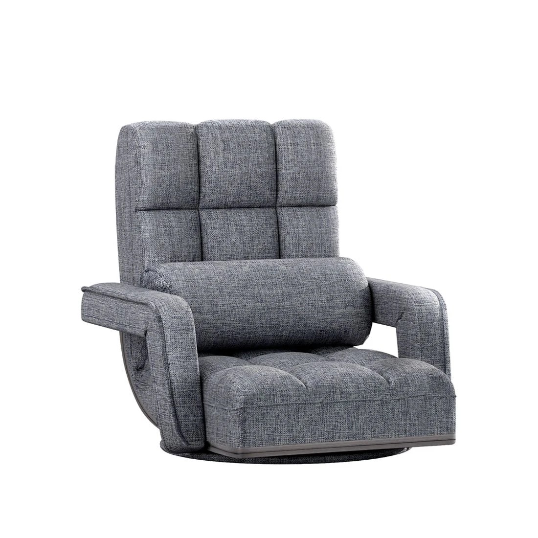 2 Artiss Floor Chair Lounge Sofa Swivel - Grey, 2 of 6