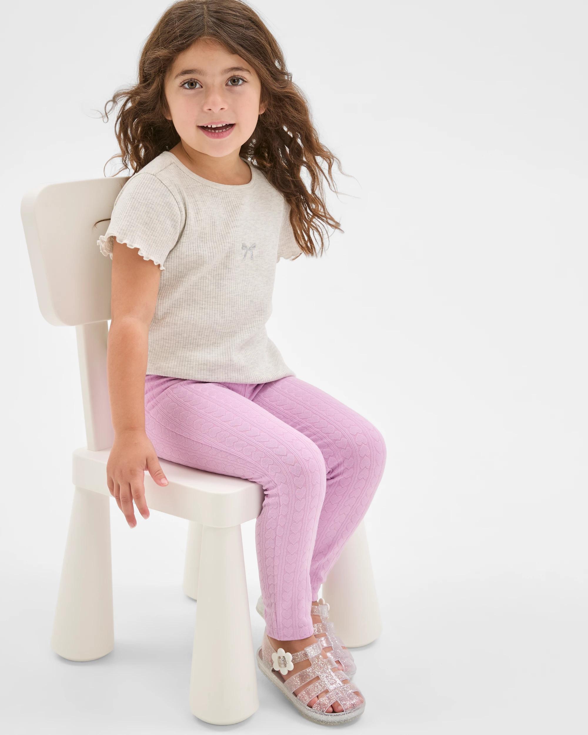 1 Target Kids Heart Core Leggings PURPLE, 1 of 6
