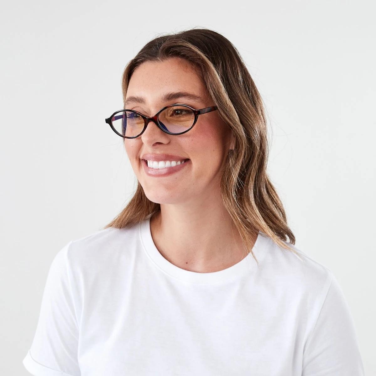 5 Womens Oval Blue Light Glasses Tort, 5 of 7